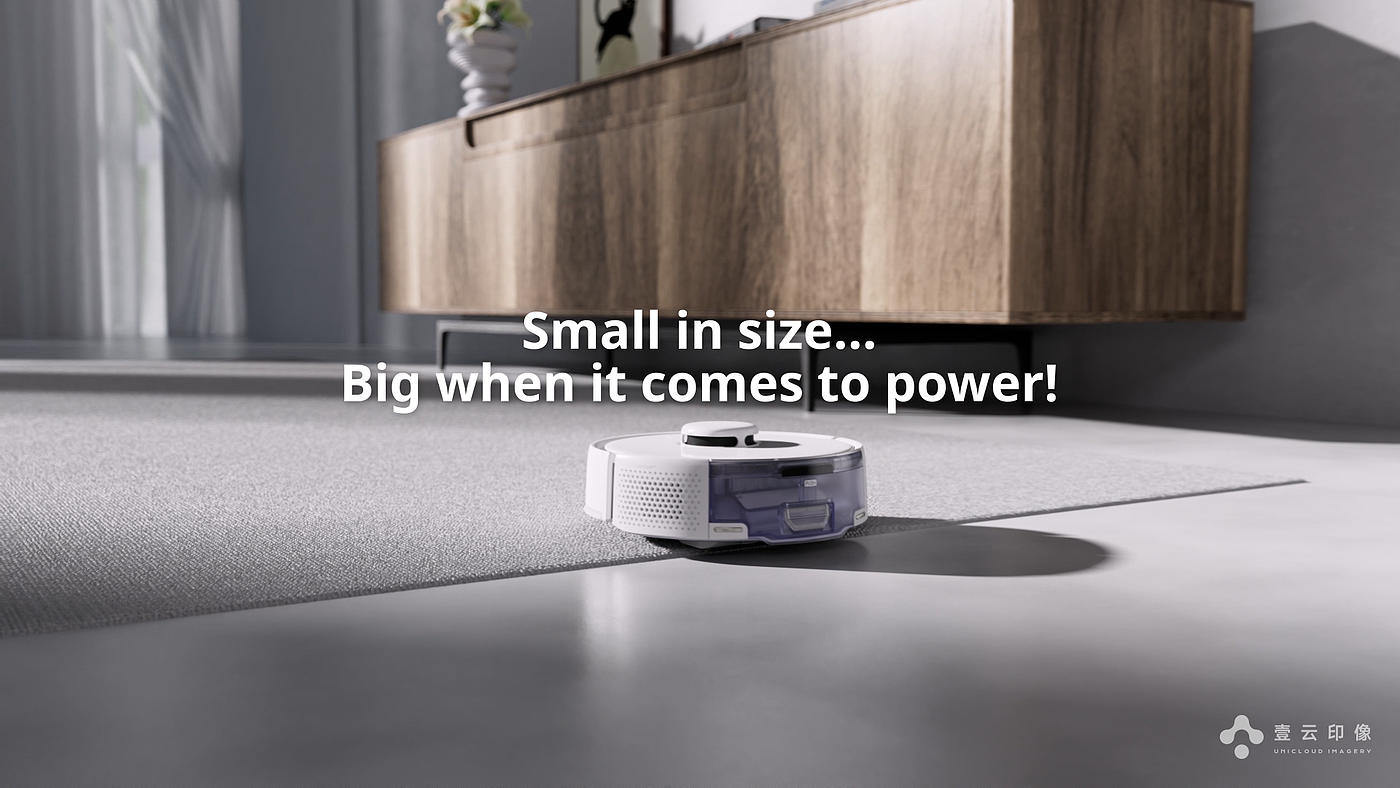 CG Video Advertising，Product promotional film，3D animation，Household appliances，Sweeping robot，Overseas advertising film，Function Publicity，Scene modeling，