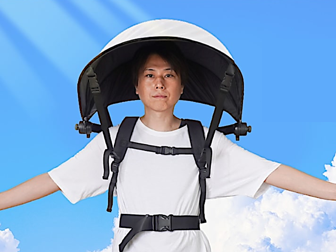 wearing an umbrella，Free your hands，sunshade，Outdoor artifact，Parasol，