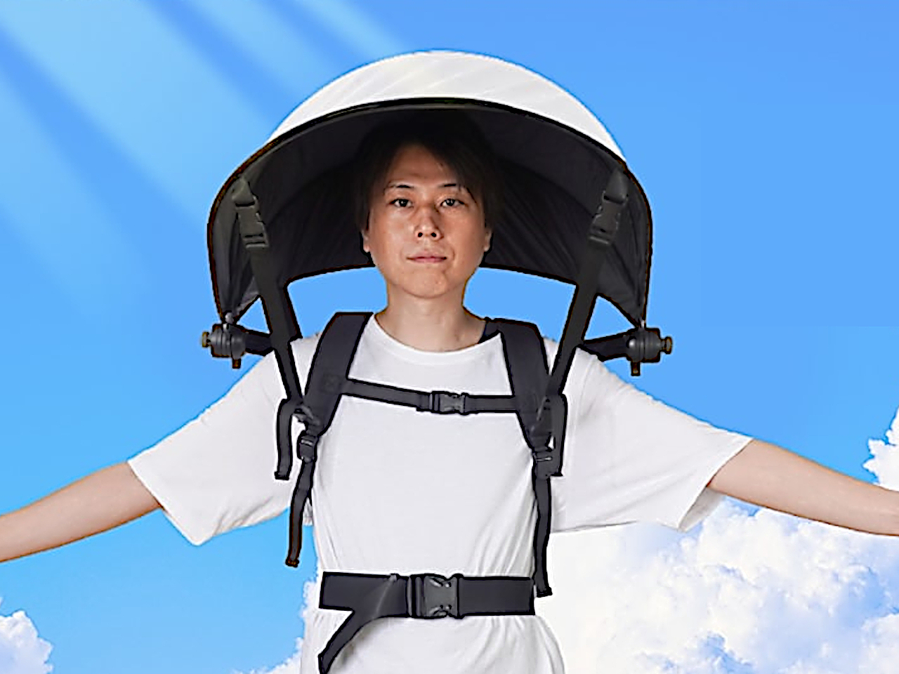wearing an umbrella，Free your hands，sunshade，Outdoor artifact，Parasol，