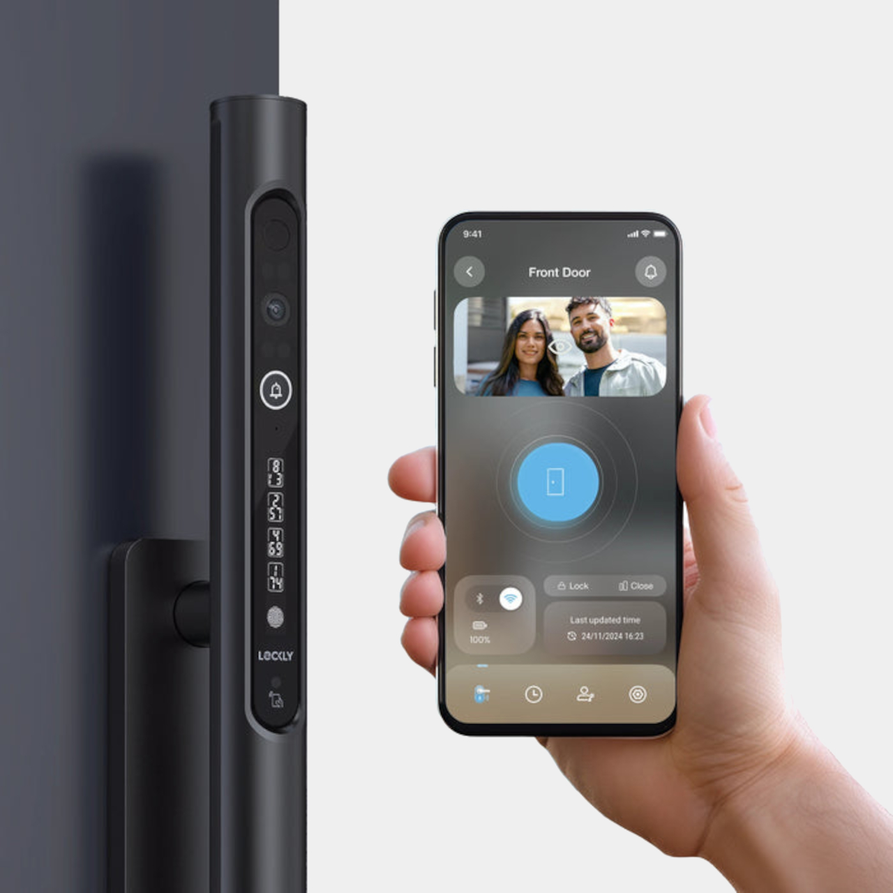 Intelligent door handle，3D Fingerprints，camera，homekit，Lockly Styla，