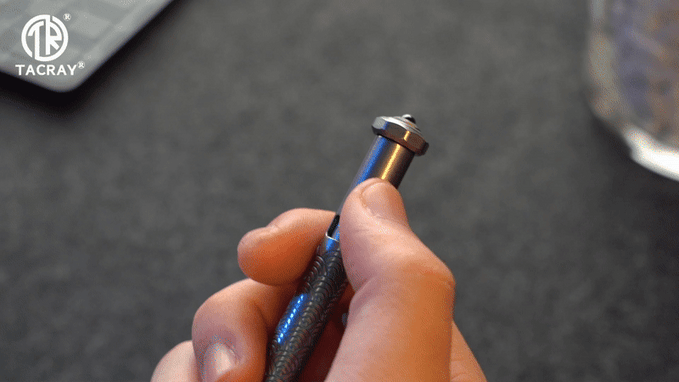 EDC Titanium Pen，Fidget Pen，CNC carved，writing tool，ceramic ball bearing，