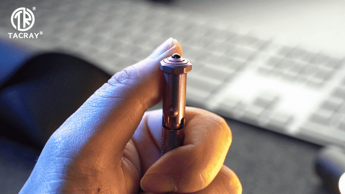 EDC Titanium Pen，Fidget Pen，CNC carved，writing tool，ceramic ball bearing，