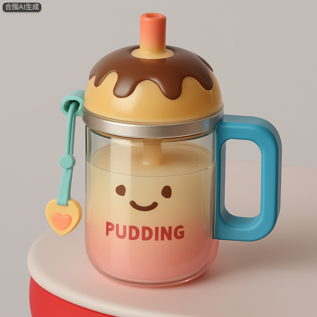 Water cup，Cup cover，Stainless steel cup，Titanium cup，Cute style，Bionics Design ，