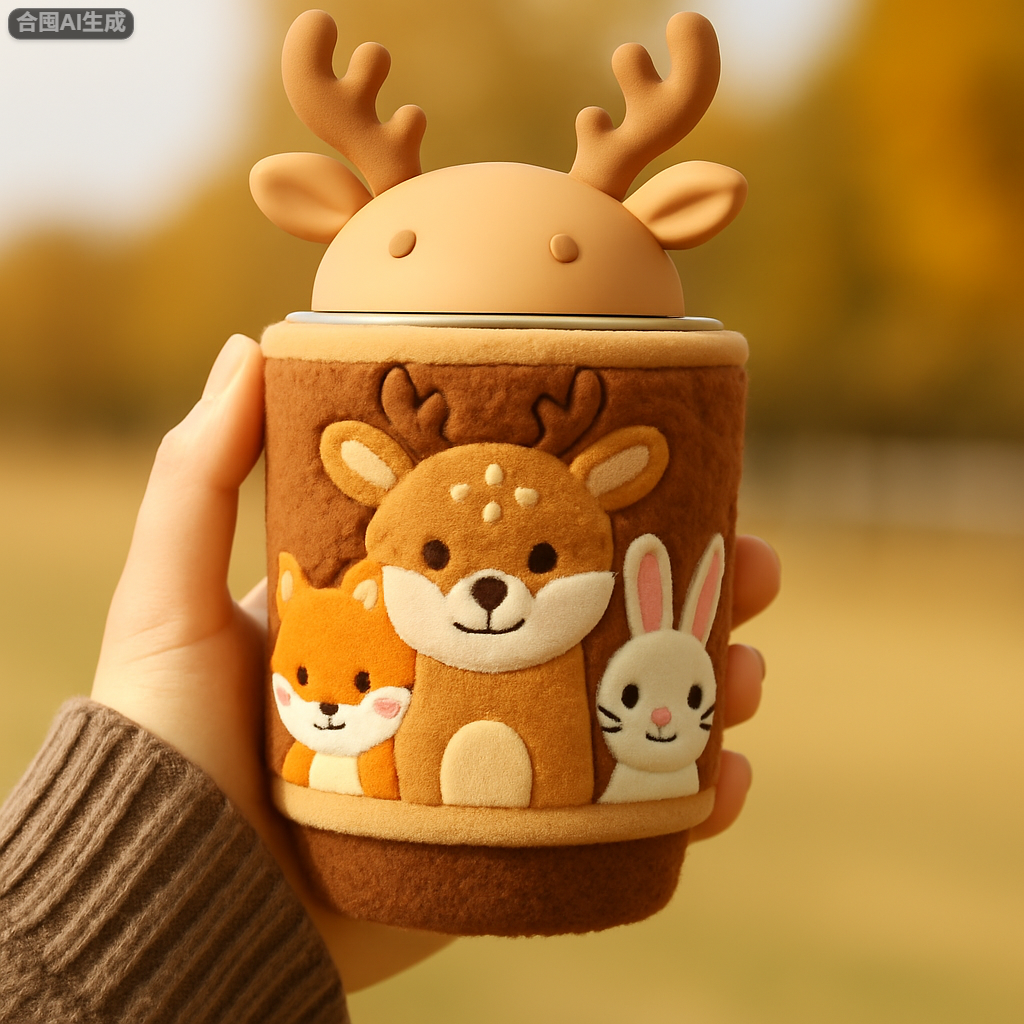 Water cup，Cup cover，Stainless steel cup，Titanium cup，Cute style，Bionics Design ，