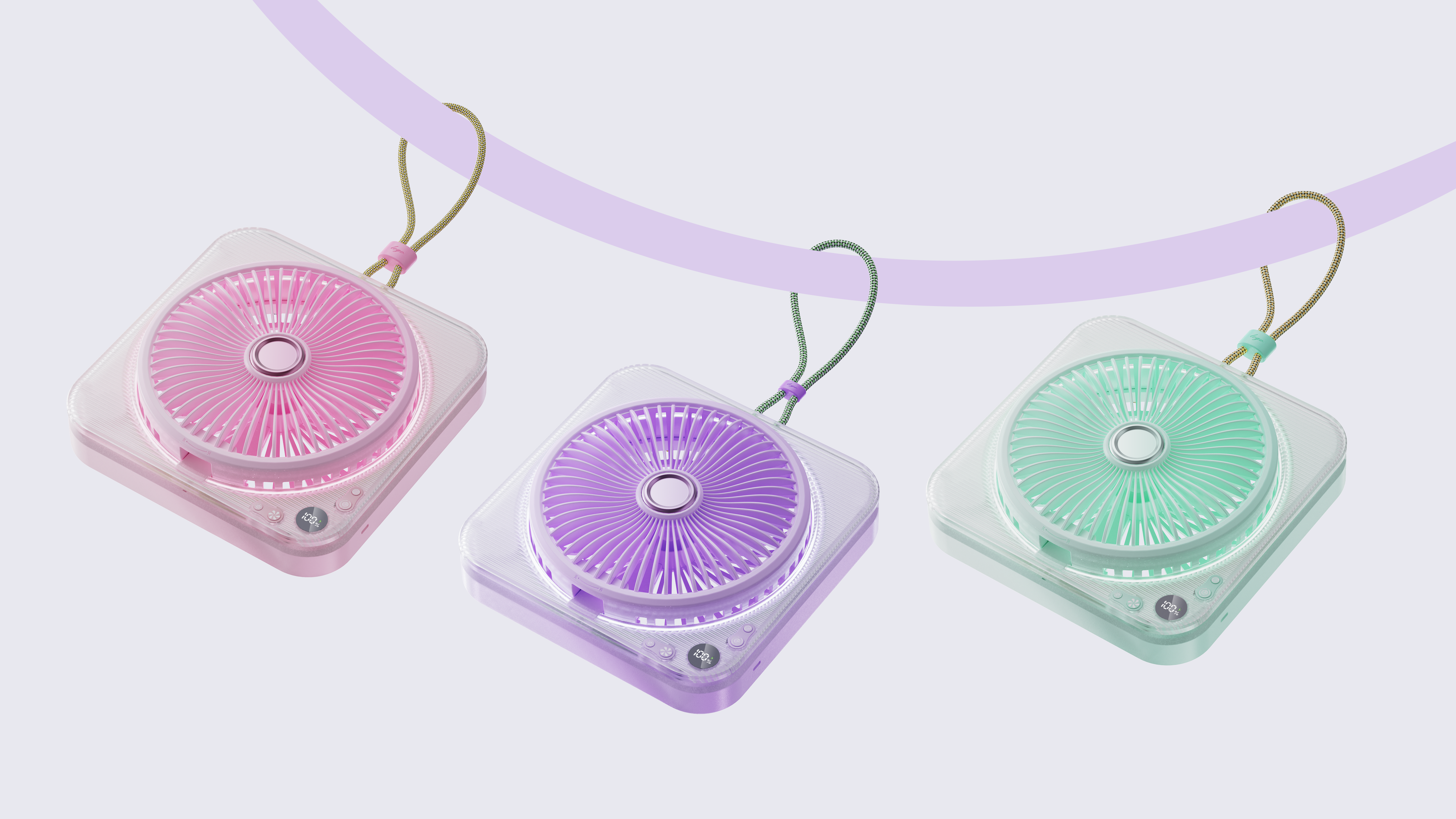 Yushang Design，Wall-mounted fan，Desktop fan，ultra-thin fan，Transparent fan，