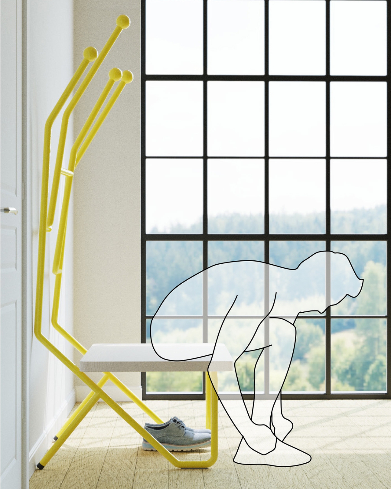 Furniture concept，Minimalist，Functionality，Entrance interaction，