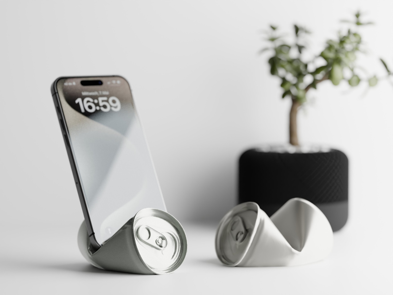 Mobile phone bracket，3D printing，Soda cans，Desk accessories，Environmental protection design，