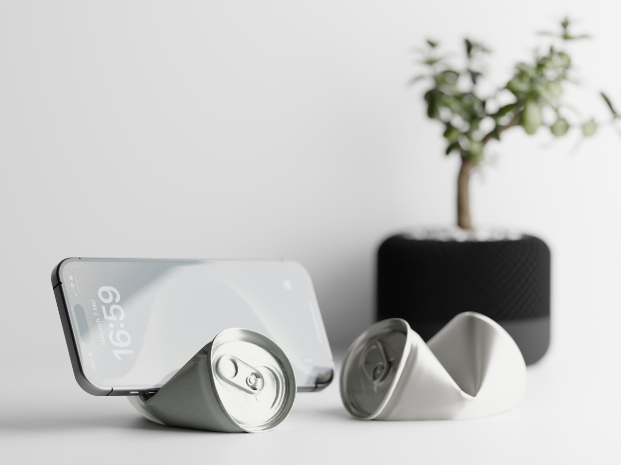 Mobile phone bracket，3D printing，Soda cans，Desk accessories，Environmental protection design，