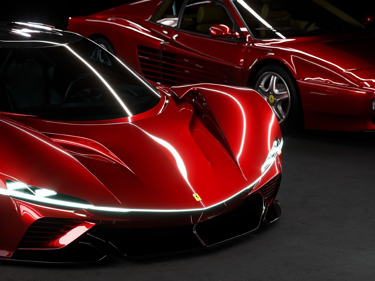 Ferrari，Electric performance，Testarossa EV，Classic design，