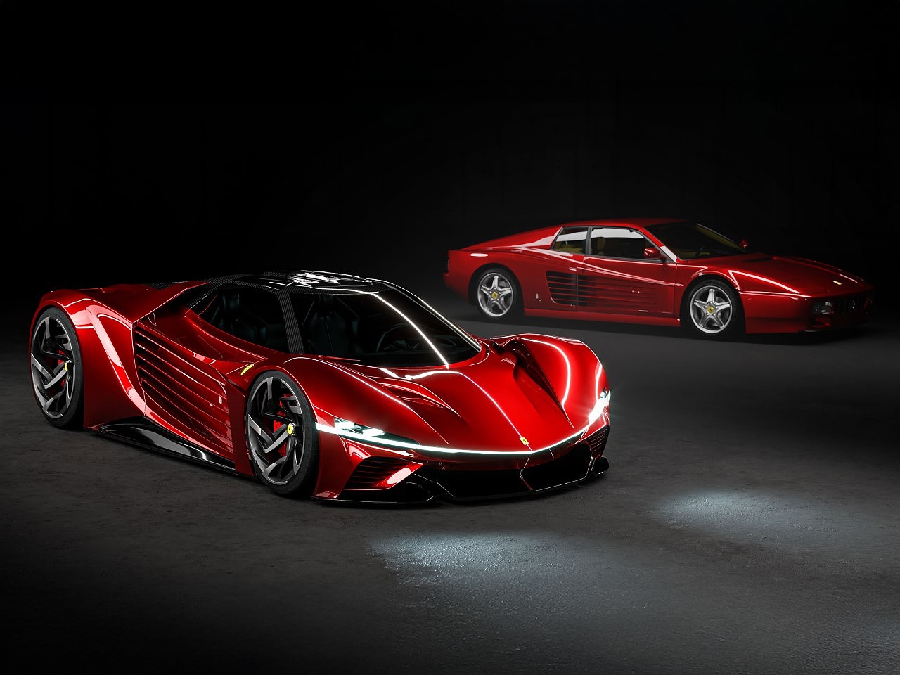 Ferrari，Electric performance，Testarossa EV，Classic design，