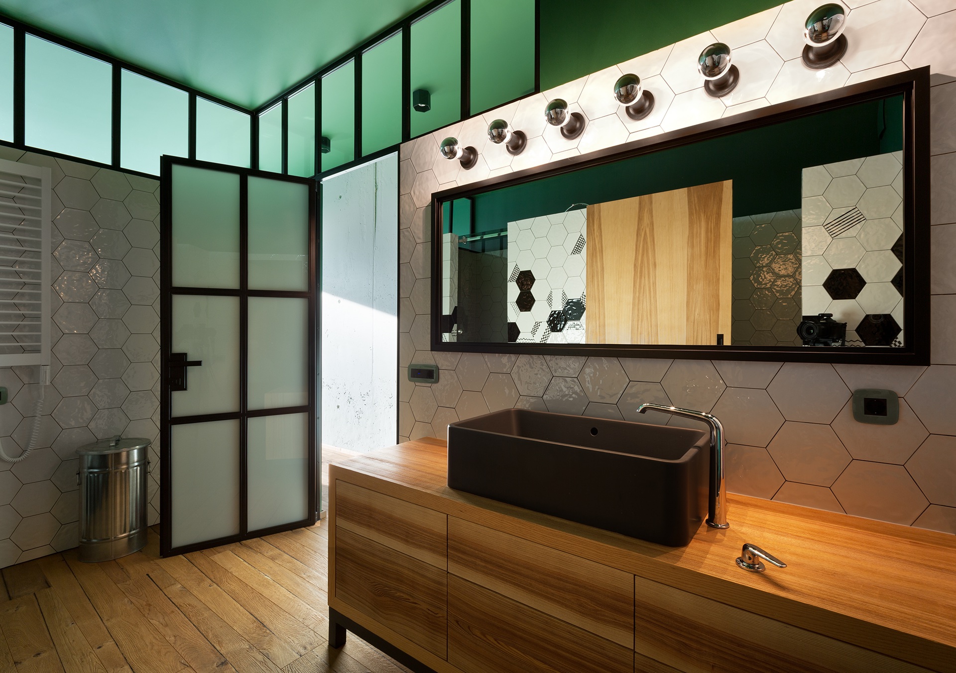 apartment，Interior design，green，