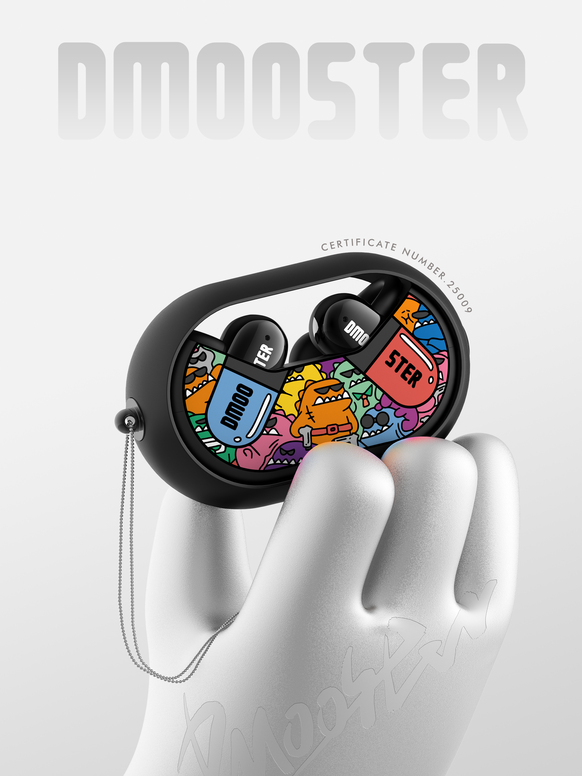 Big Monster，dmooster，ows，Open headphones，Bluetooth headset，industrial design，Render，headset，