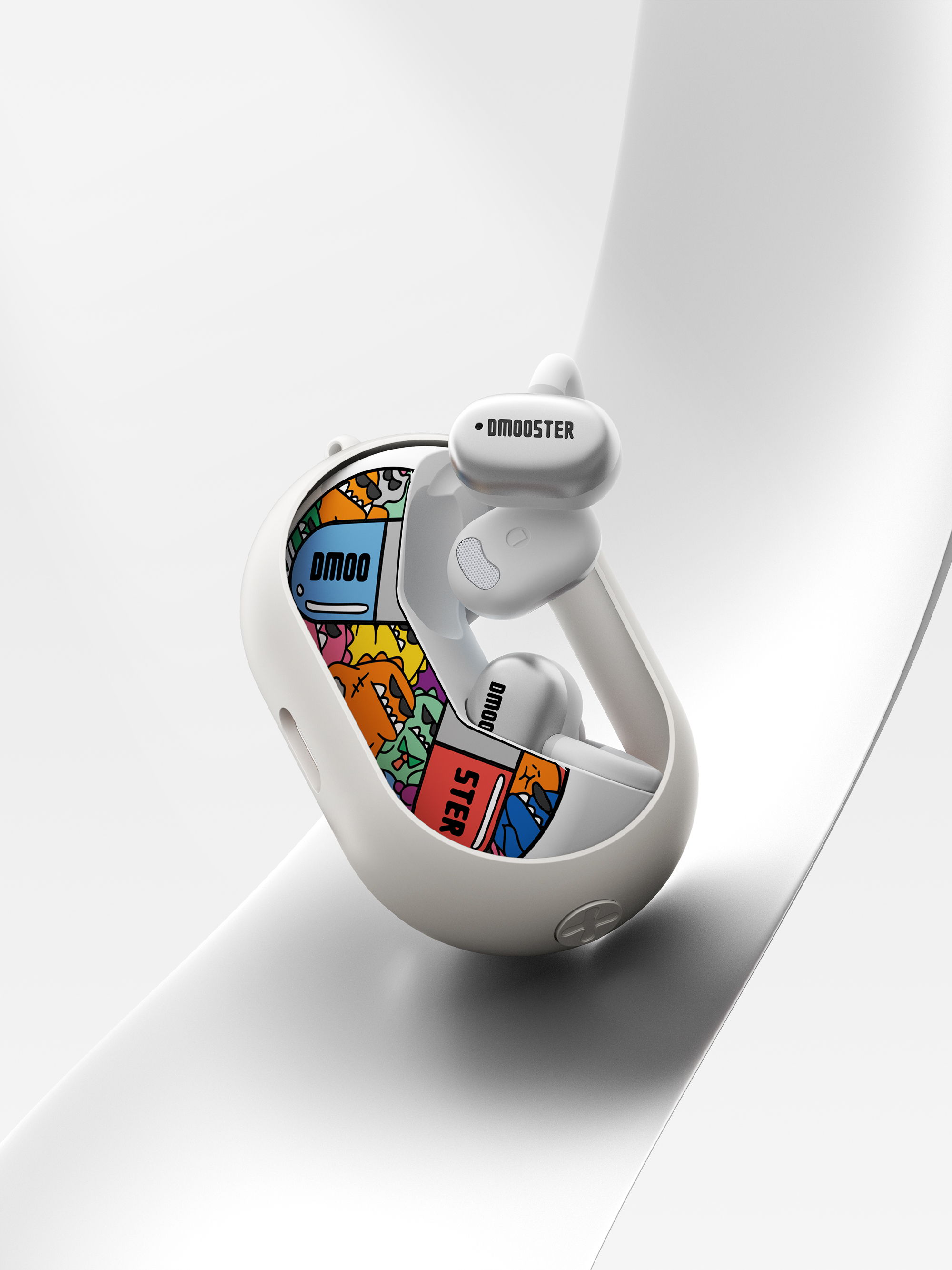 Big Monster，dmooster，ows，Open headphones，Bluetooth headset，industrial design，Render，headset，