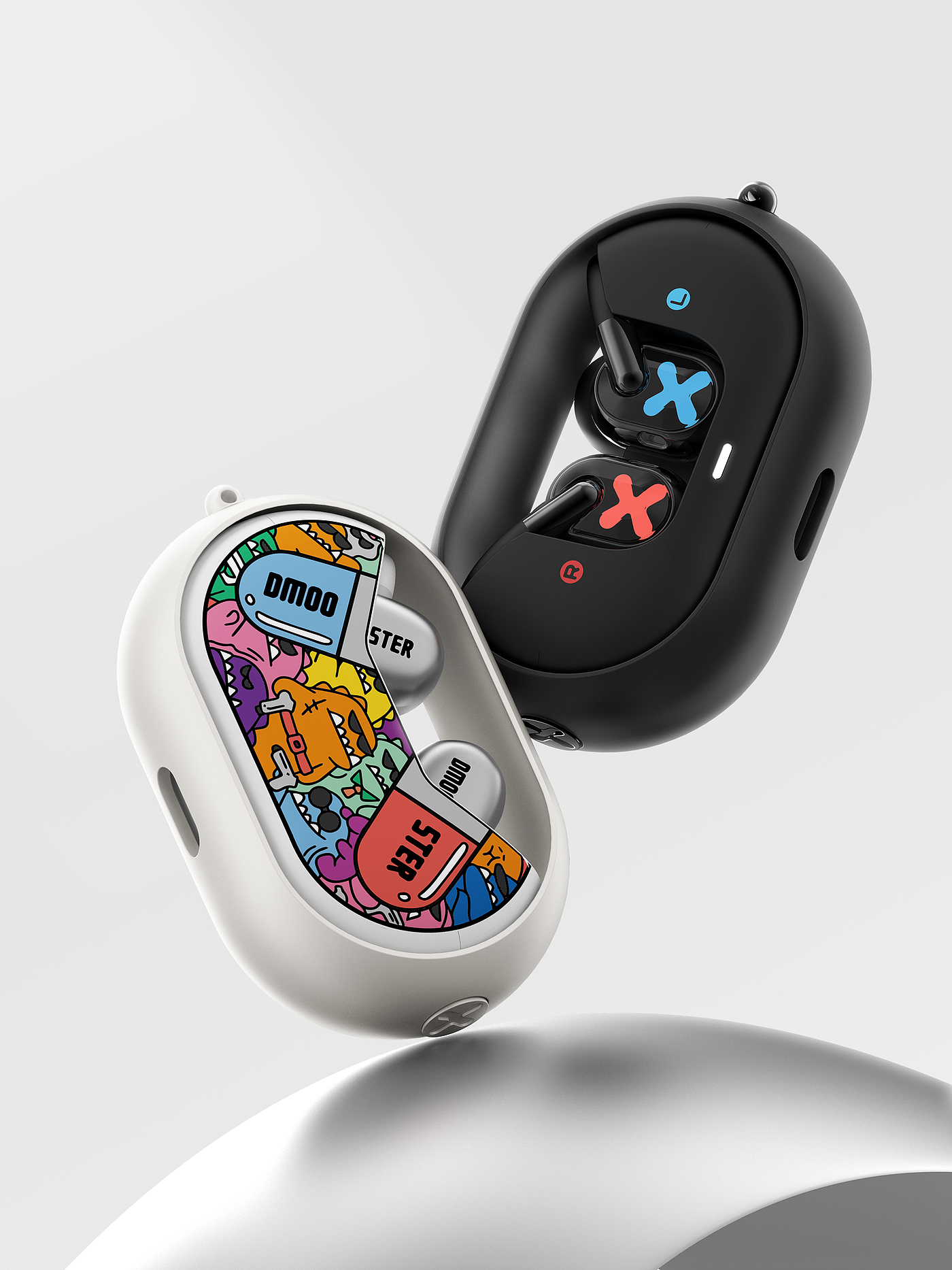 Big Monster，dmooster，ows，Open headphones，Bluetooth headset，industrial design，Render，headset，