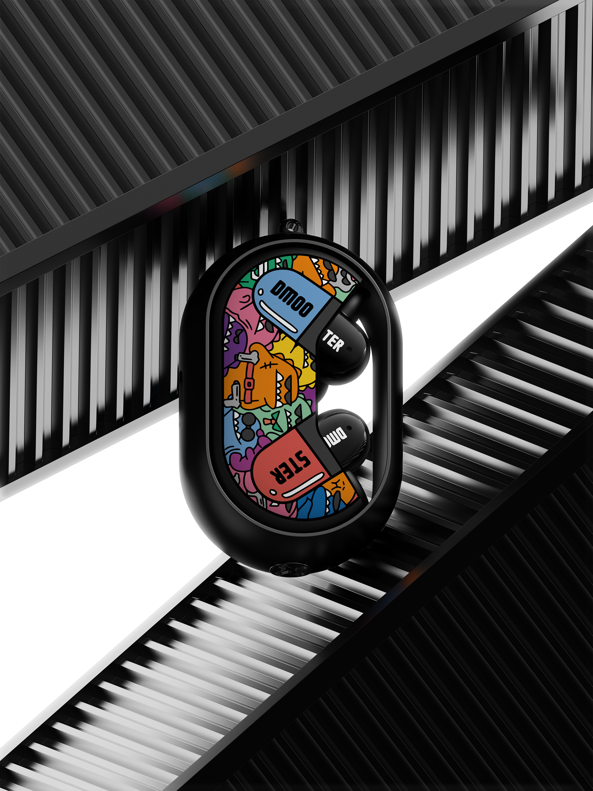 Big Monster，dmooster，ows，Open headphones，Bluetooth headset，industrial design，Render，headset，
