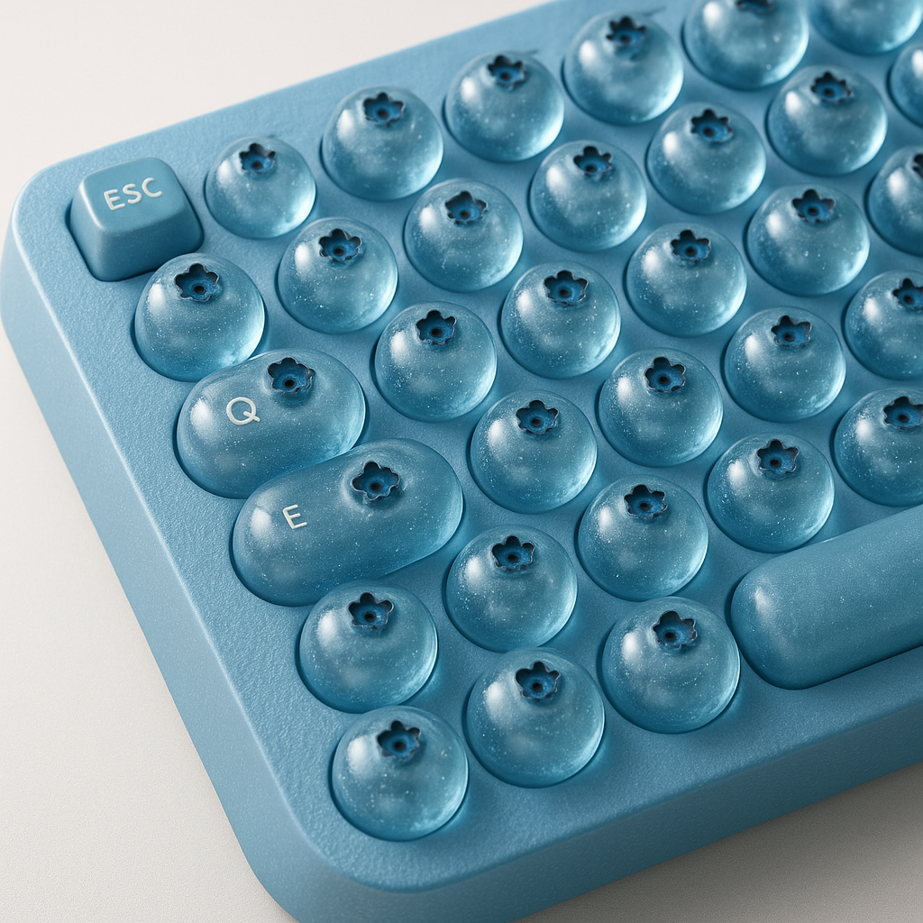 keyboard，Bionics Design ，Blueberry，blue，transparent，
