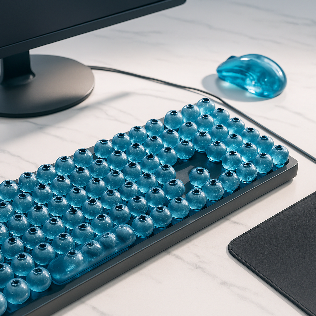 keyboard，Bionics Design ，Blueberry，blue，transparent，