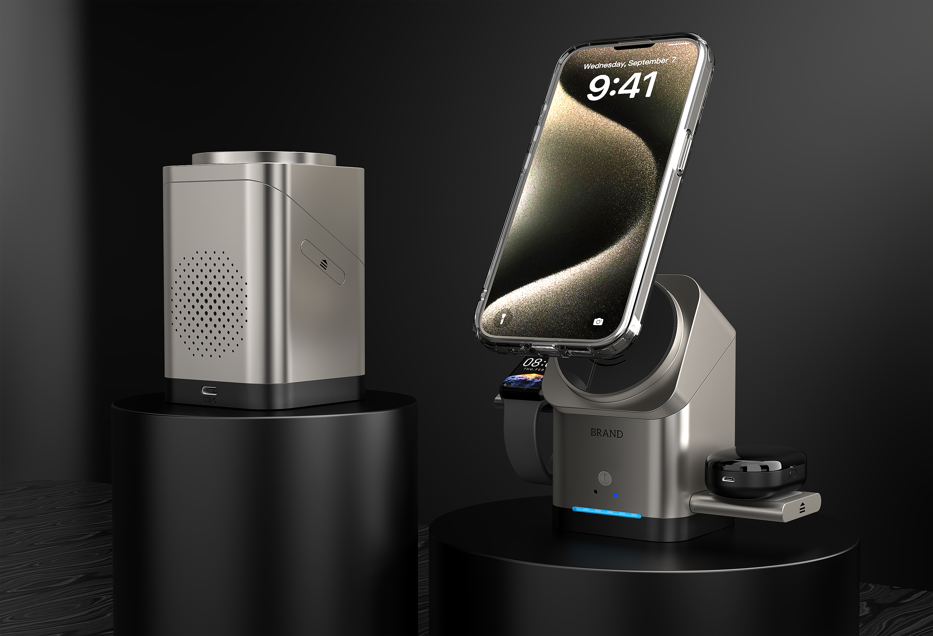 Magnetic charger，Bluetooth audio，product design，ID design，industrial design，