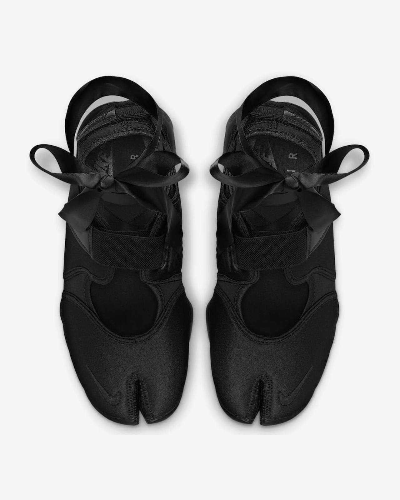 Rift Black Swan，Ballet shoes，Removable ribbon，Street Fashion，split-toe shoes，