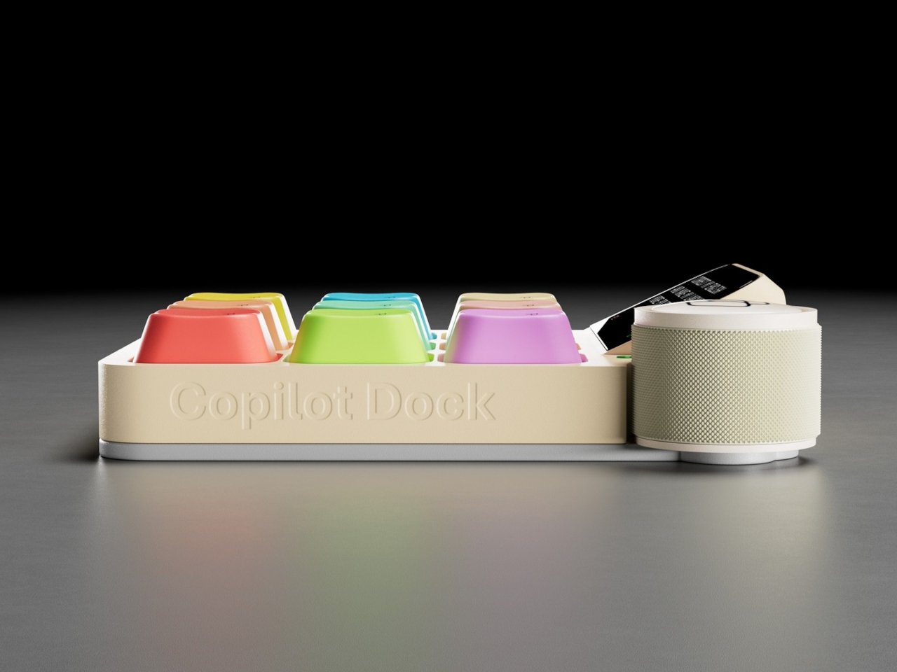 Retro Calculator，Programming button，Physical interaction，Minimal UX，Copilot Dock，