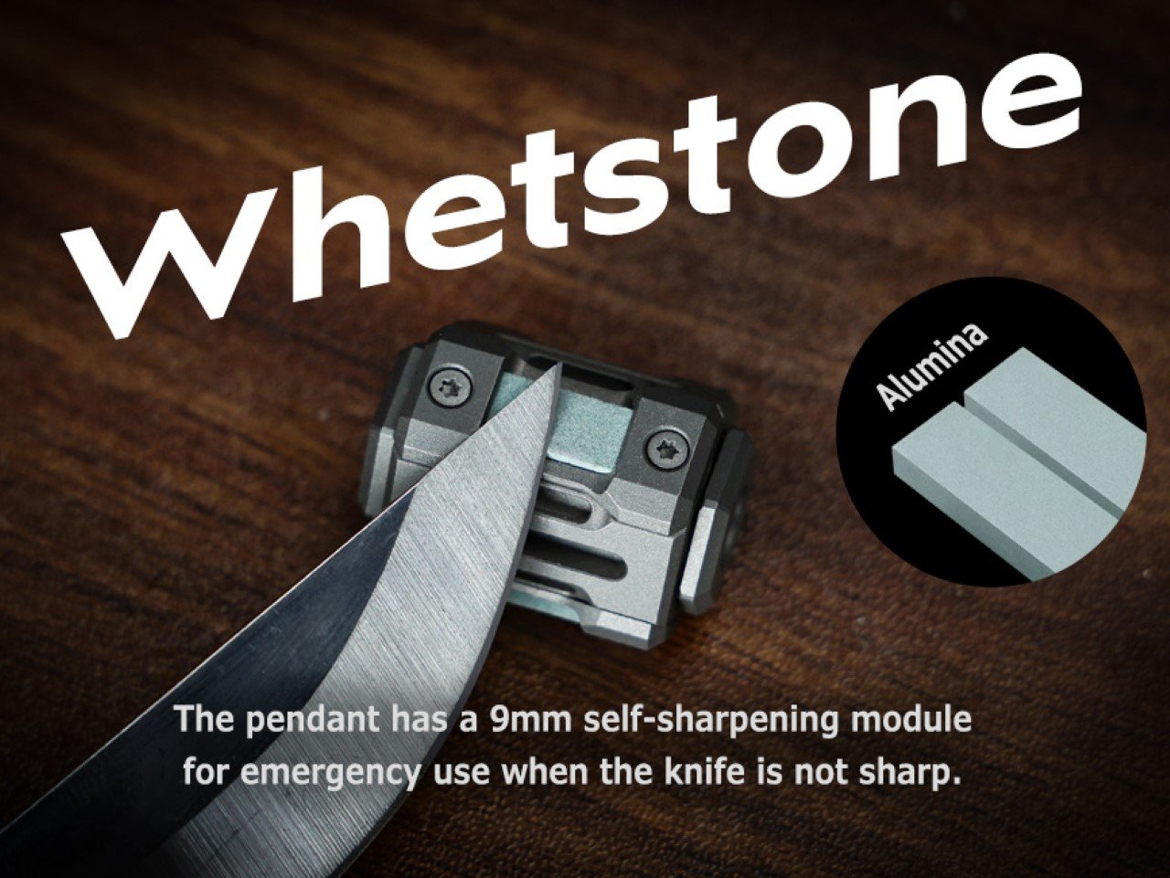 Knife sharpener，Necklace，titanium alloy，Outdoor artifact，mini，