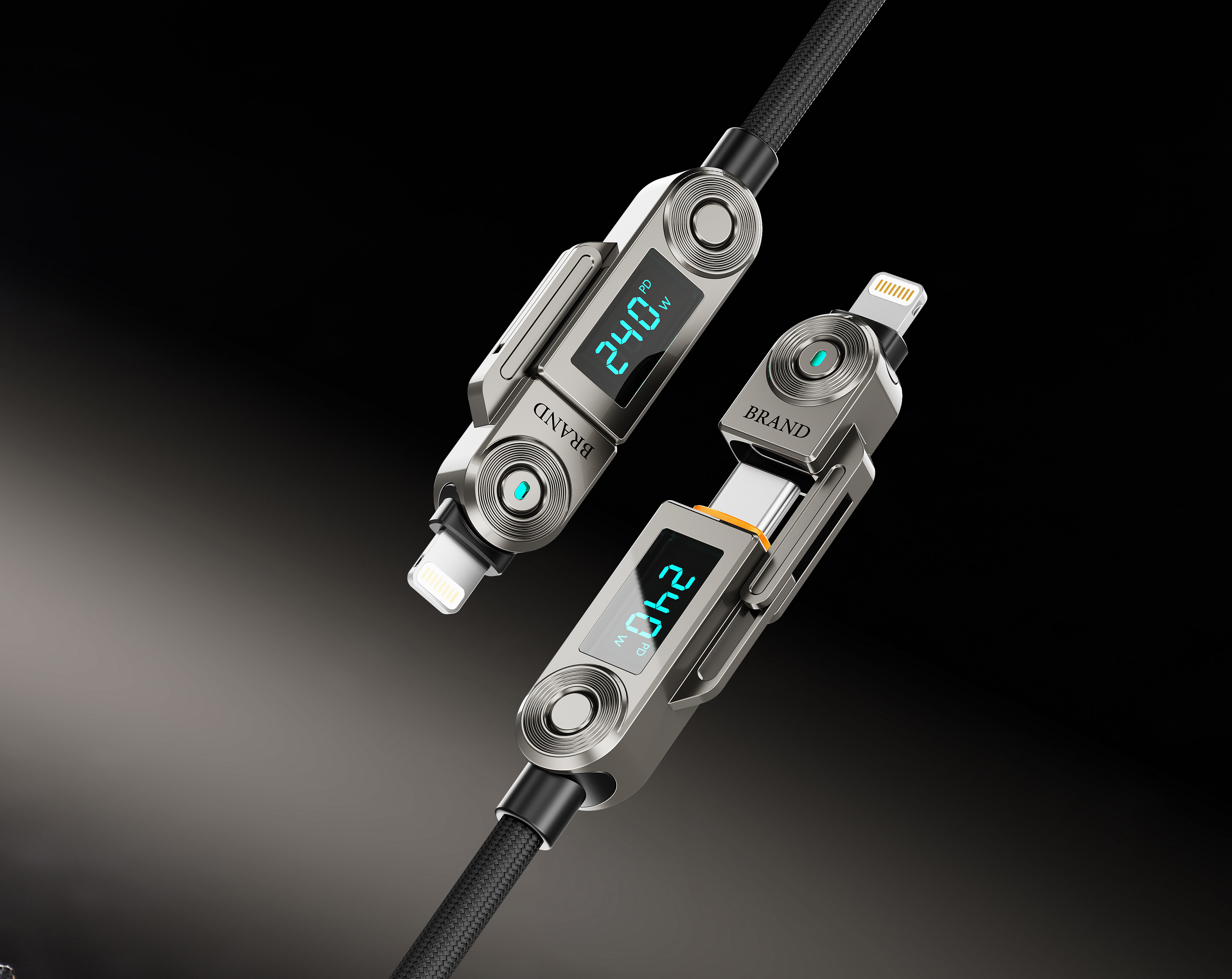 data line，product design，industrial design，Four-in-one data cable，