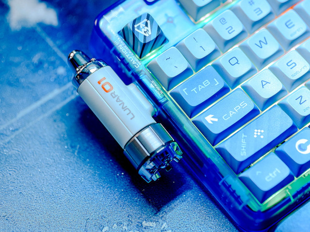 Keysme Lunar 02，Moon Theme，Digital keyboard，RGB light ring，Personalized Key Cap，