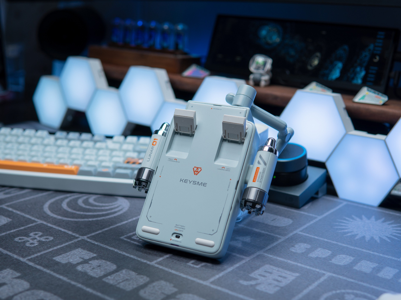 Keysme Lunar 02，Moon Theme，Digital keyboard，RGB light ring，Personalized Key Cap，