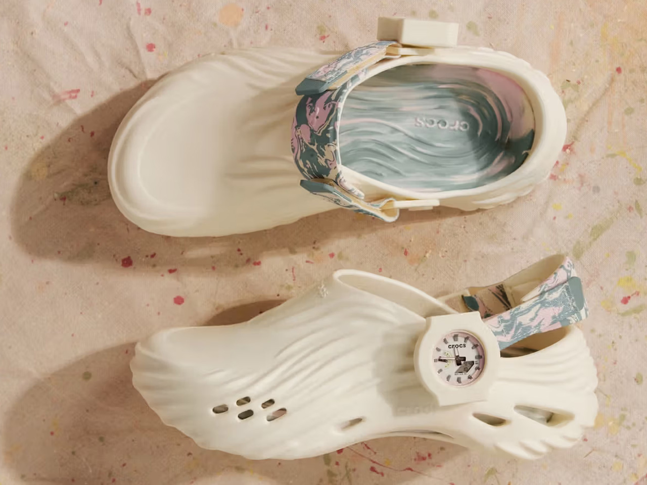 G-SHOCK × Crocs，Luminous Cave Shoes，G-SHOCK × Crocs，Modular wear，Marbling，Luminous Cave Shoes，Modular wear，Marbling，