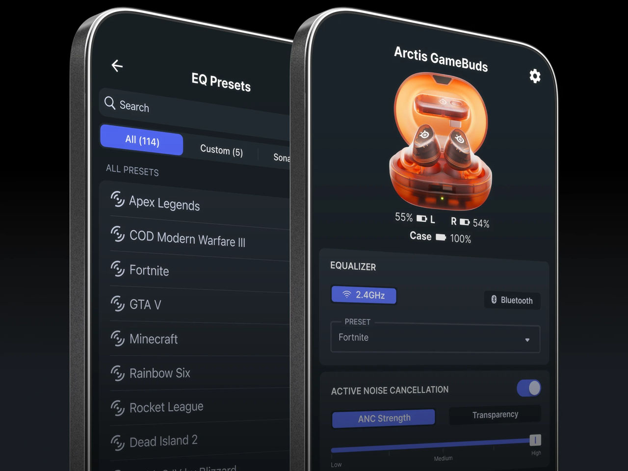 translucent orange，E-sports headset，Active noise reduction，Ergonomic Fit，