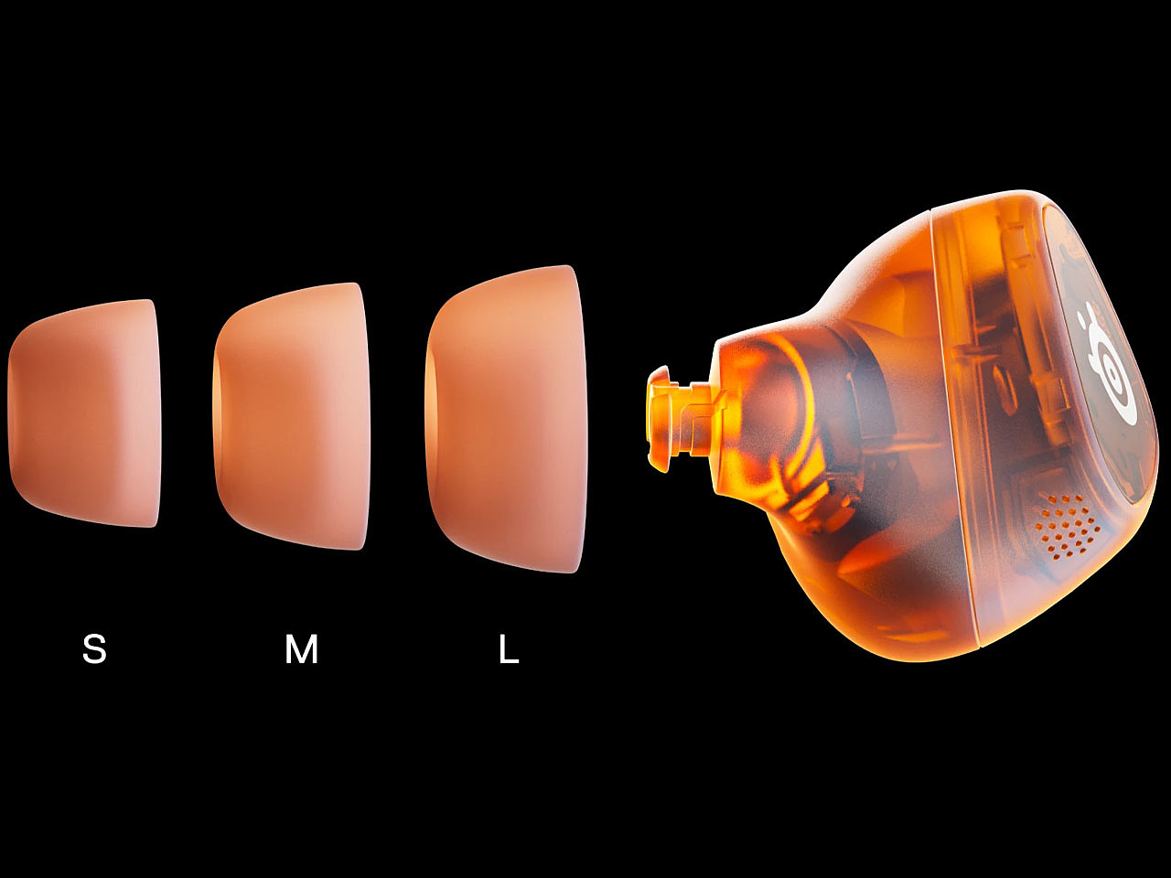 translucent orange，E-sports headset，Active noise reduction，Ergonomic Fit，