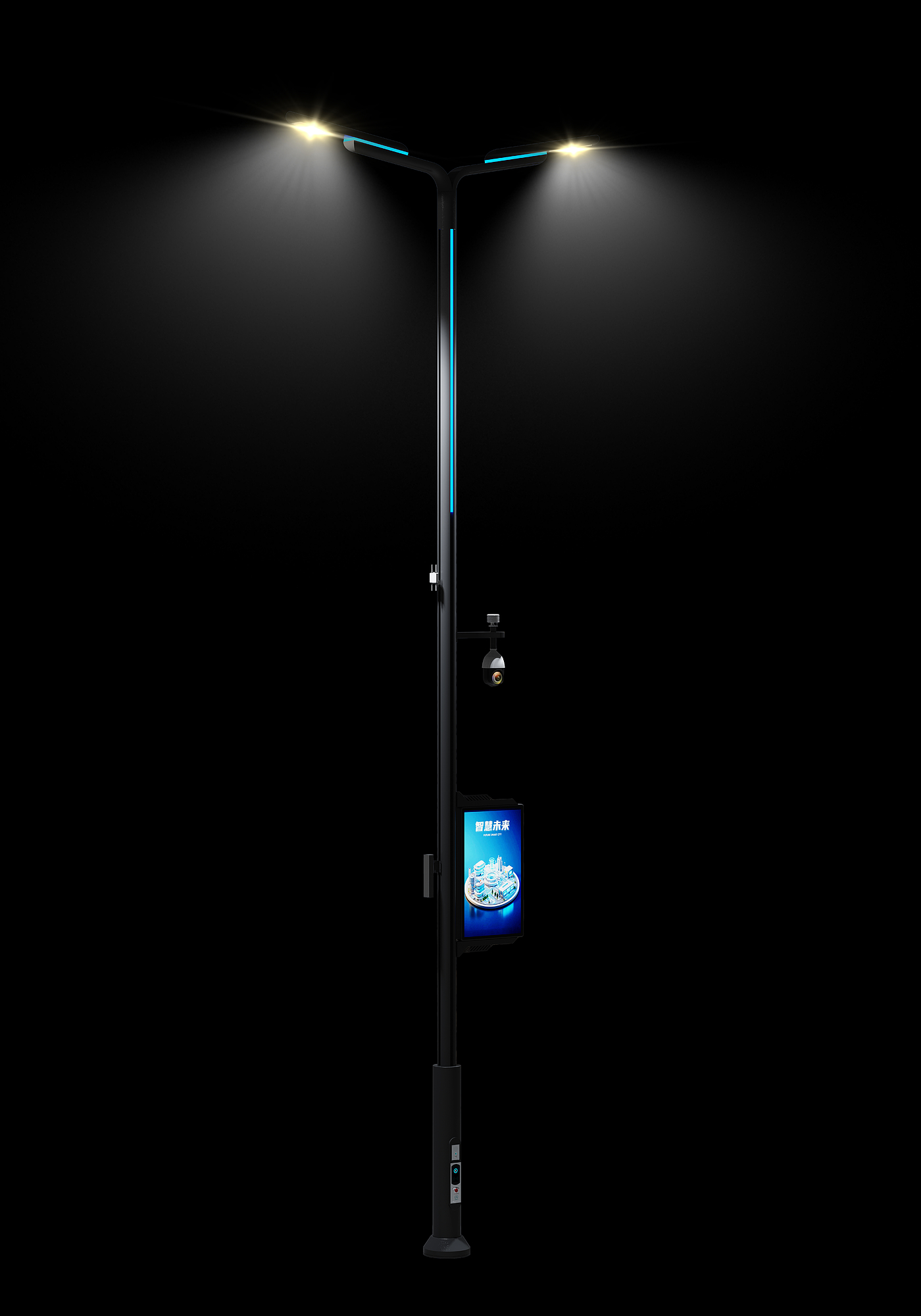 lighting，Smart street lamp，City Night Guardian，Technology street lamp，