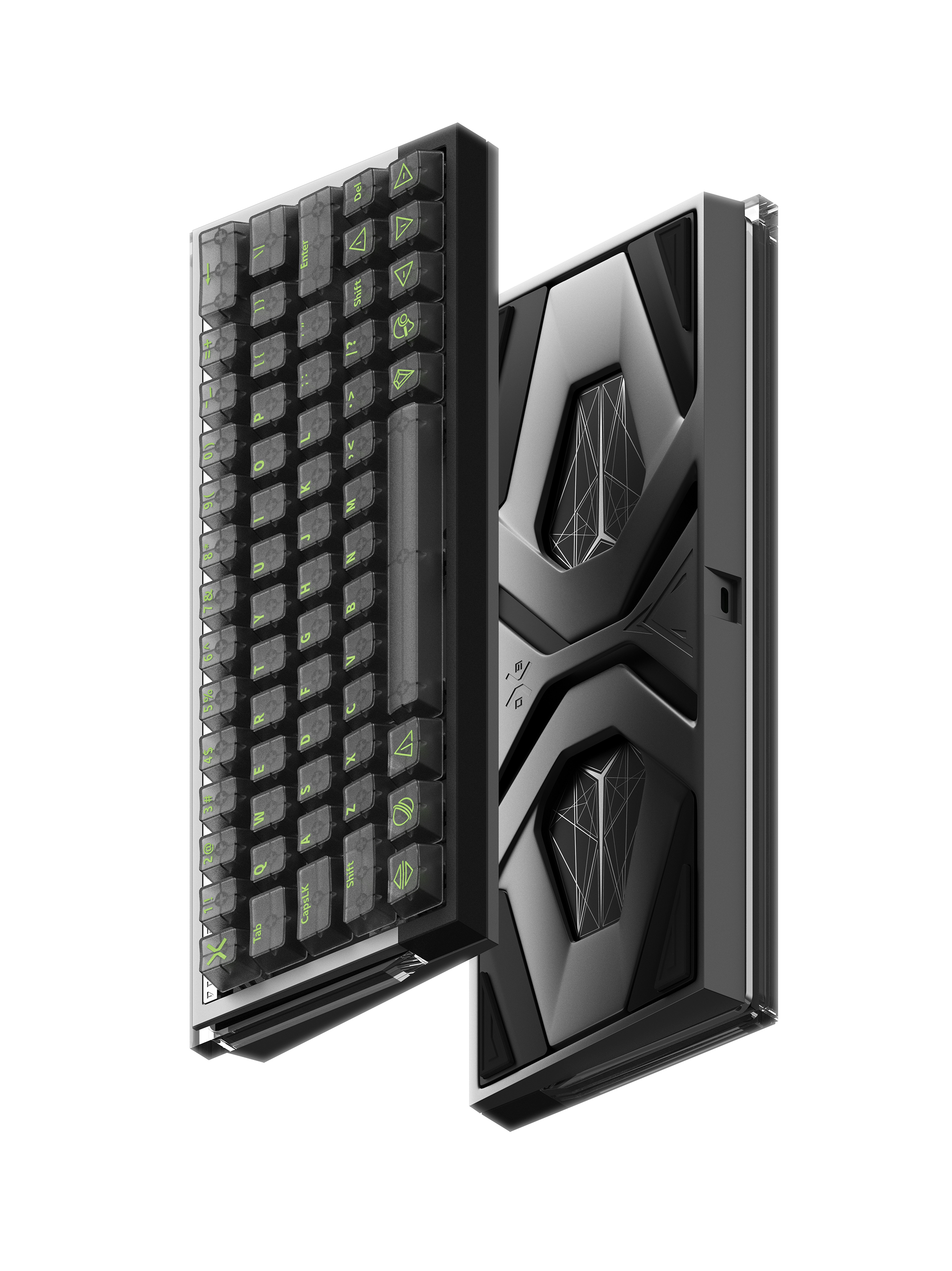 dmooster，Drunk Deer，Big Monster，Magnetic axis keyboard，Gaming keyboard，keyboard，industrial design，Render，