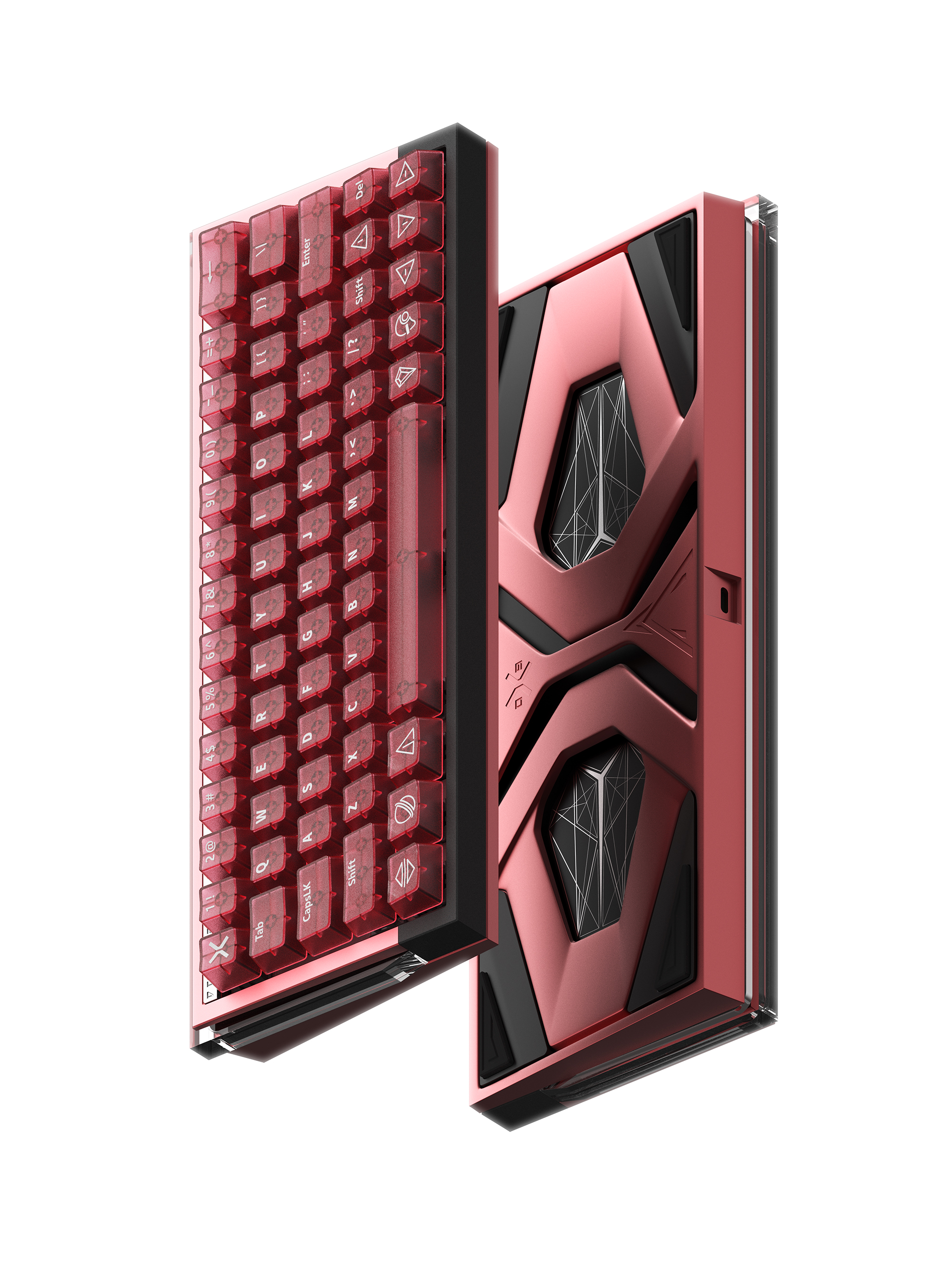 dmooster，Drunk Deer，Big Monster，Magnetic axis keyboard，Gaming keyboard，keyboard，industrial design，Render，