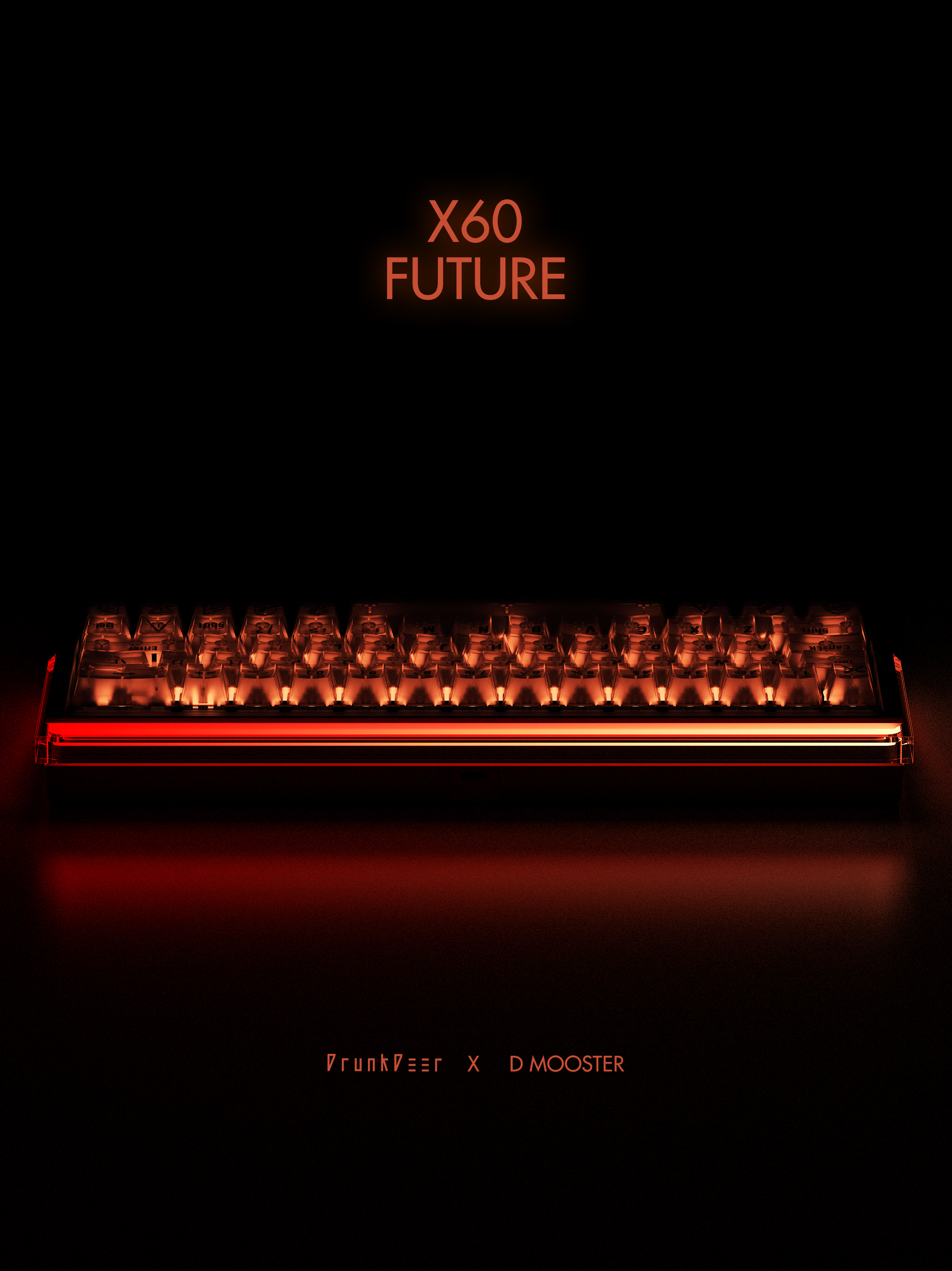 dmooster，Drunk Deer，Big Monster，Magnetic axis keyboard，Gaming keyboard，keyboard，industrial design，Render，