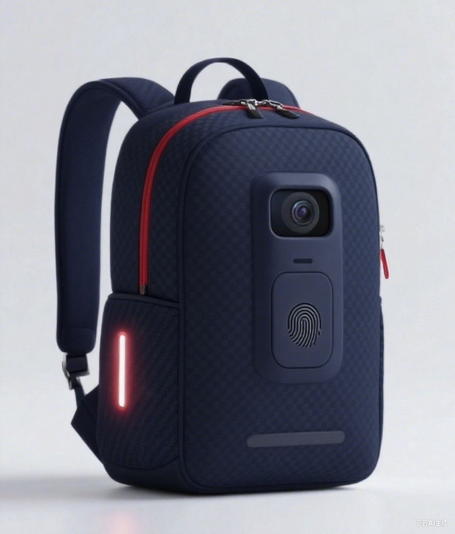 Black smart backpack，