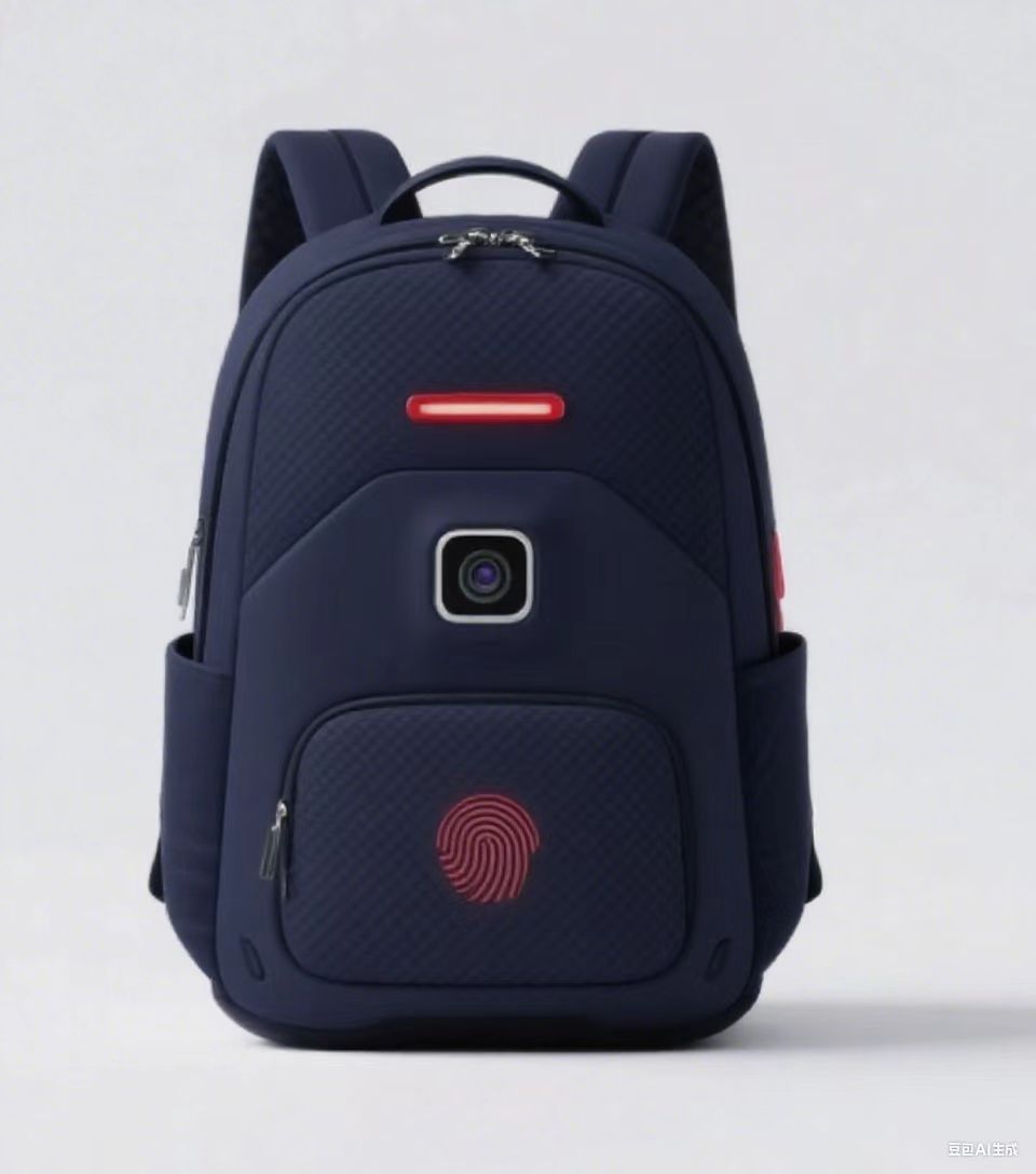 Black smart backpack，