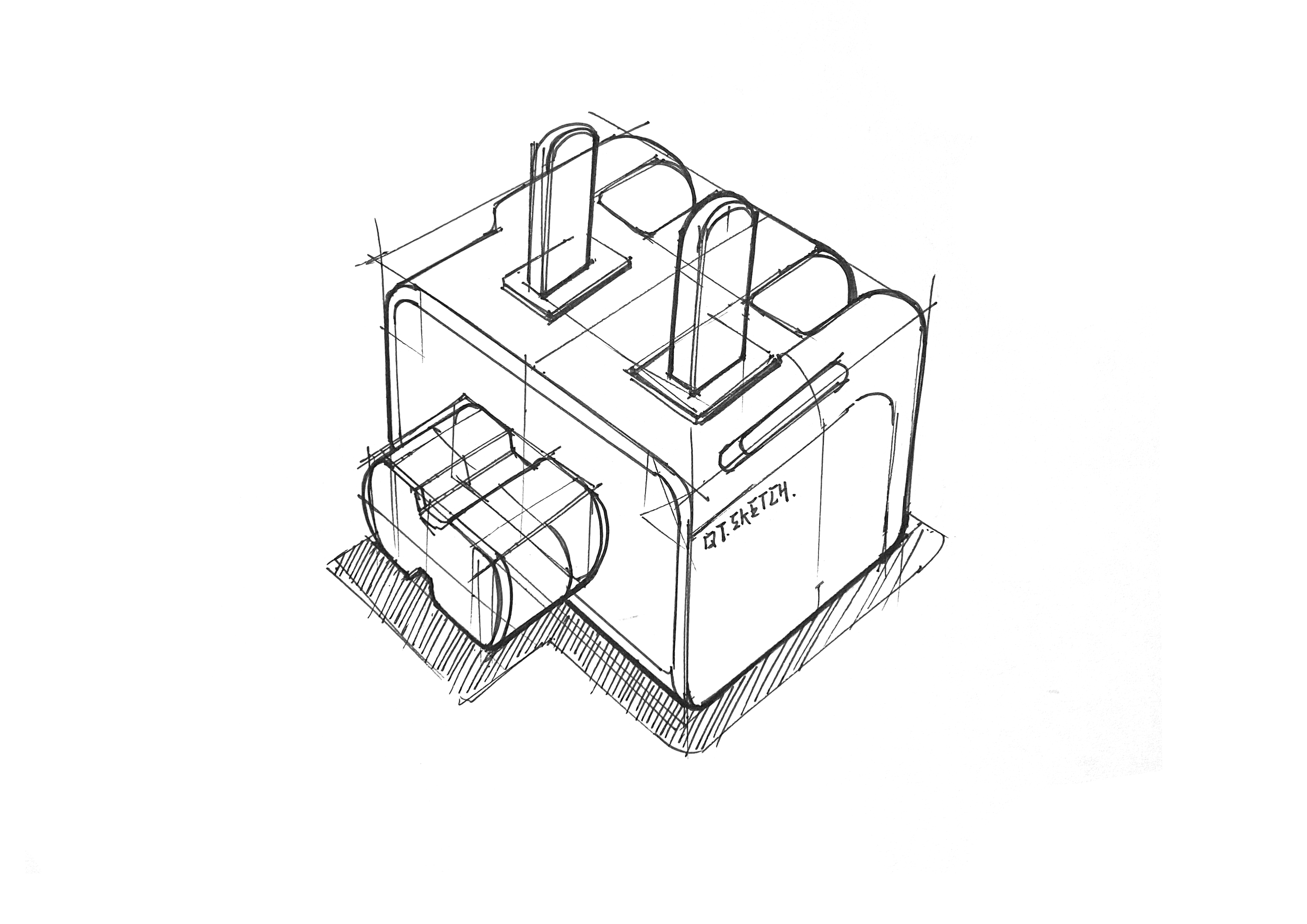 Product design hand-painted, industrial design hand-painted, needle pen hand-painted，