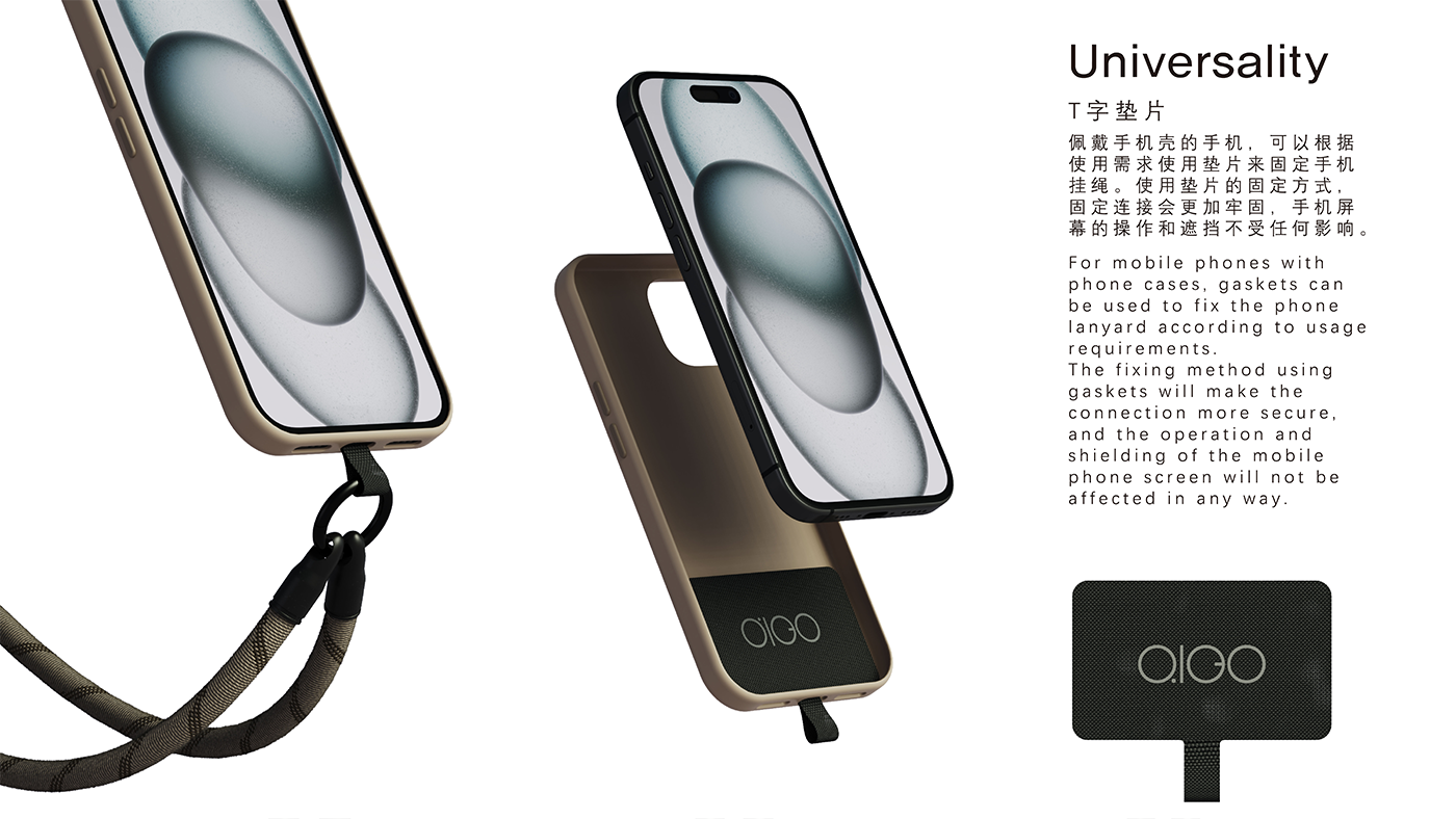 Mobile phone shell，Mobile Accessories，Hanging rope，Creative design，Portable，