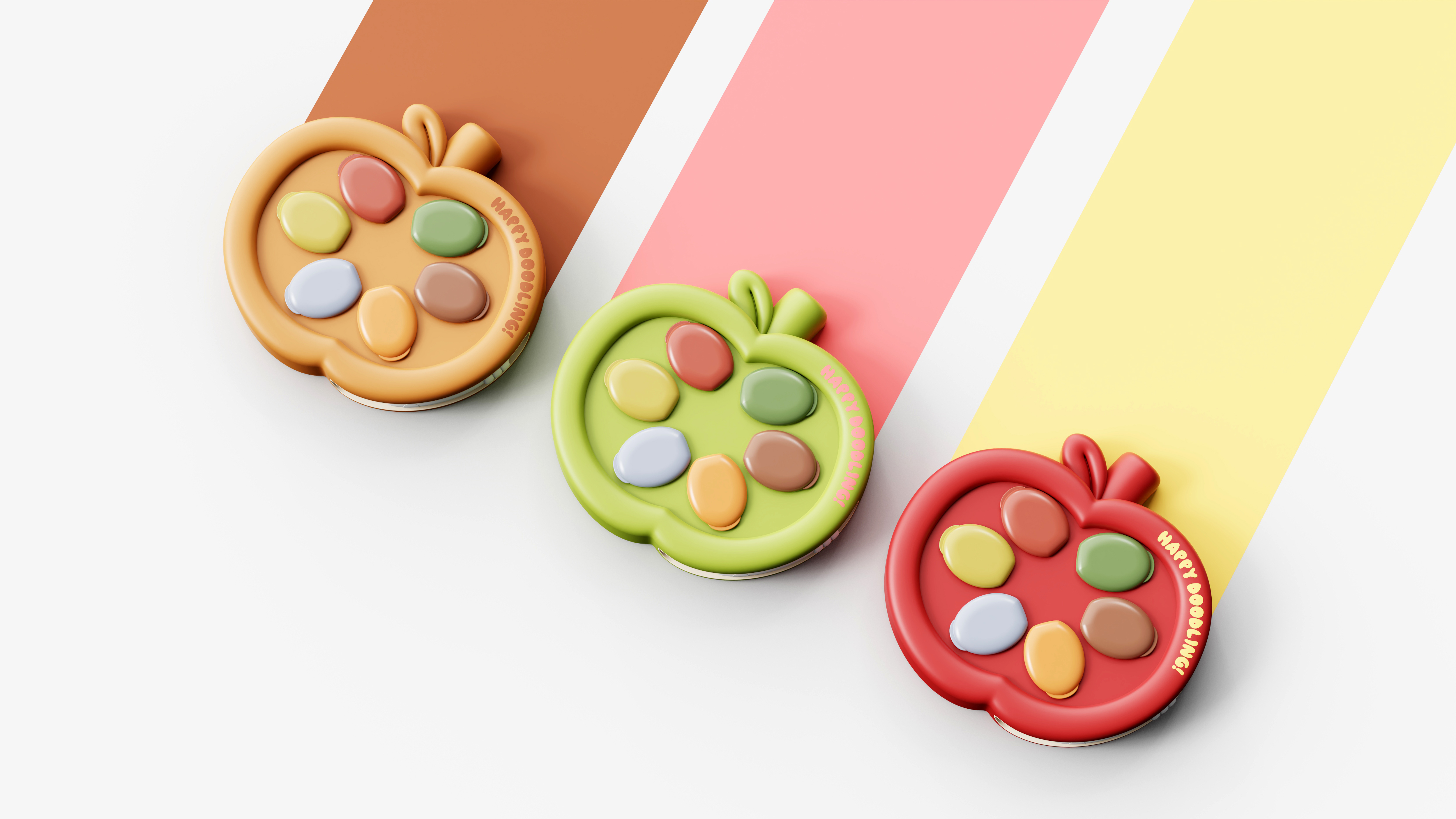 Children's drawing board，Pigment Edition，Childlike interest，Apple，