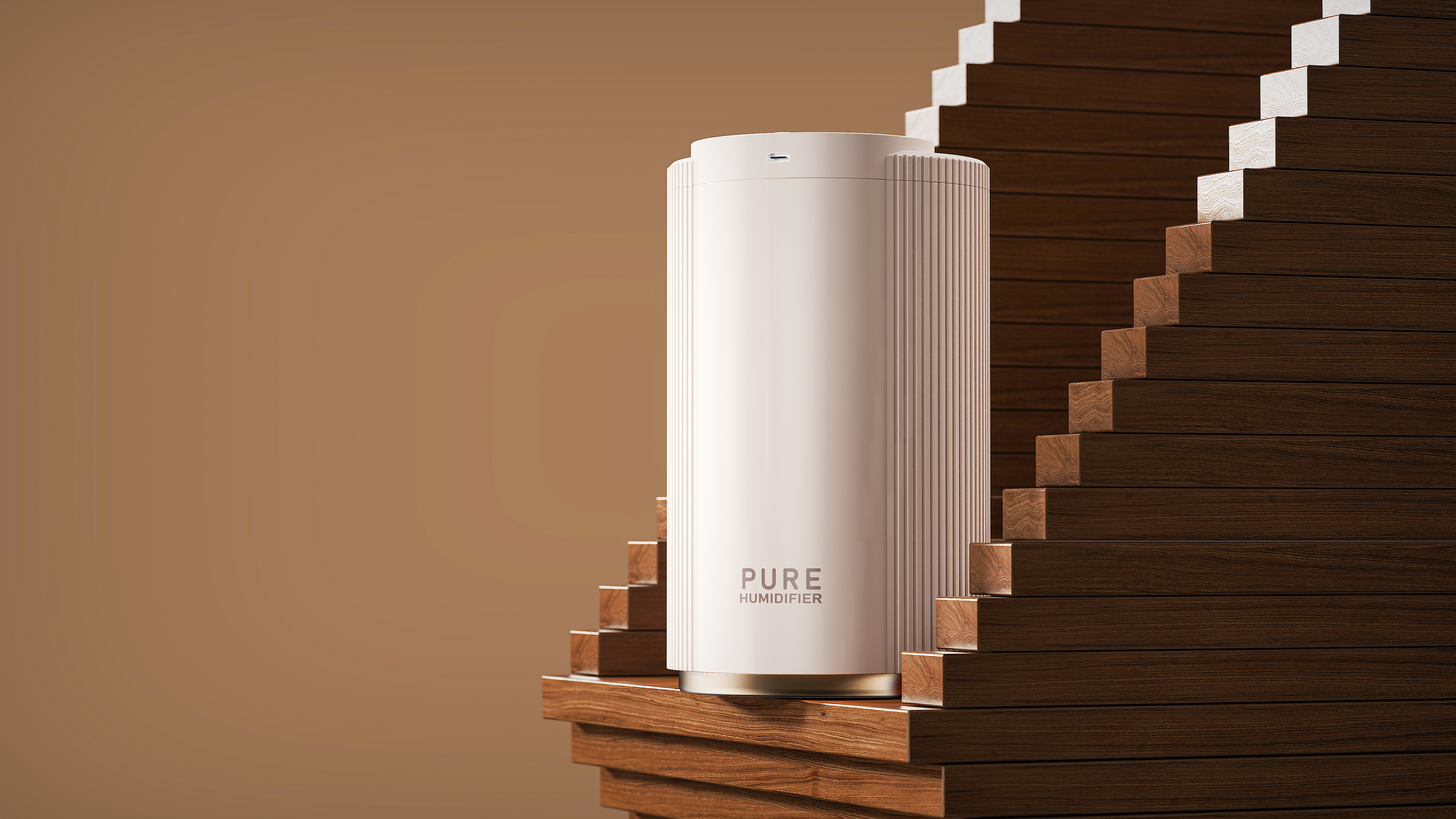 Humidifier，Vertical stripe，Styling interspersed，