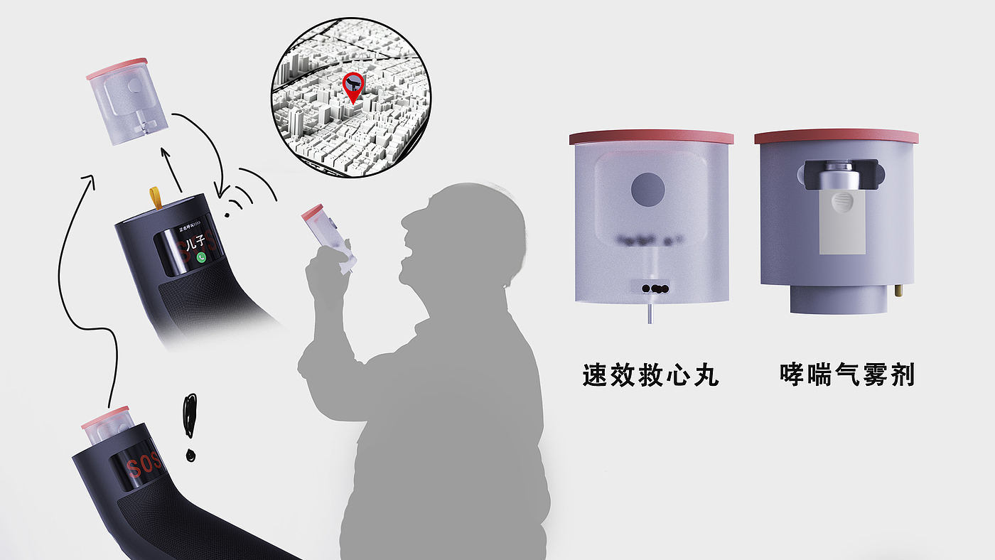 help and take care of the aged，Caring design，intelligence，