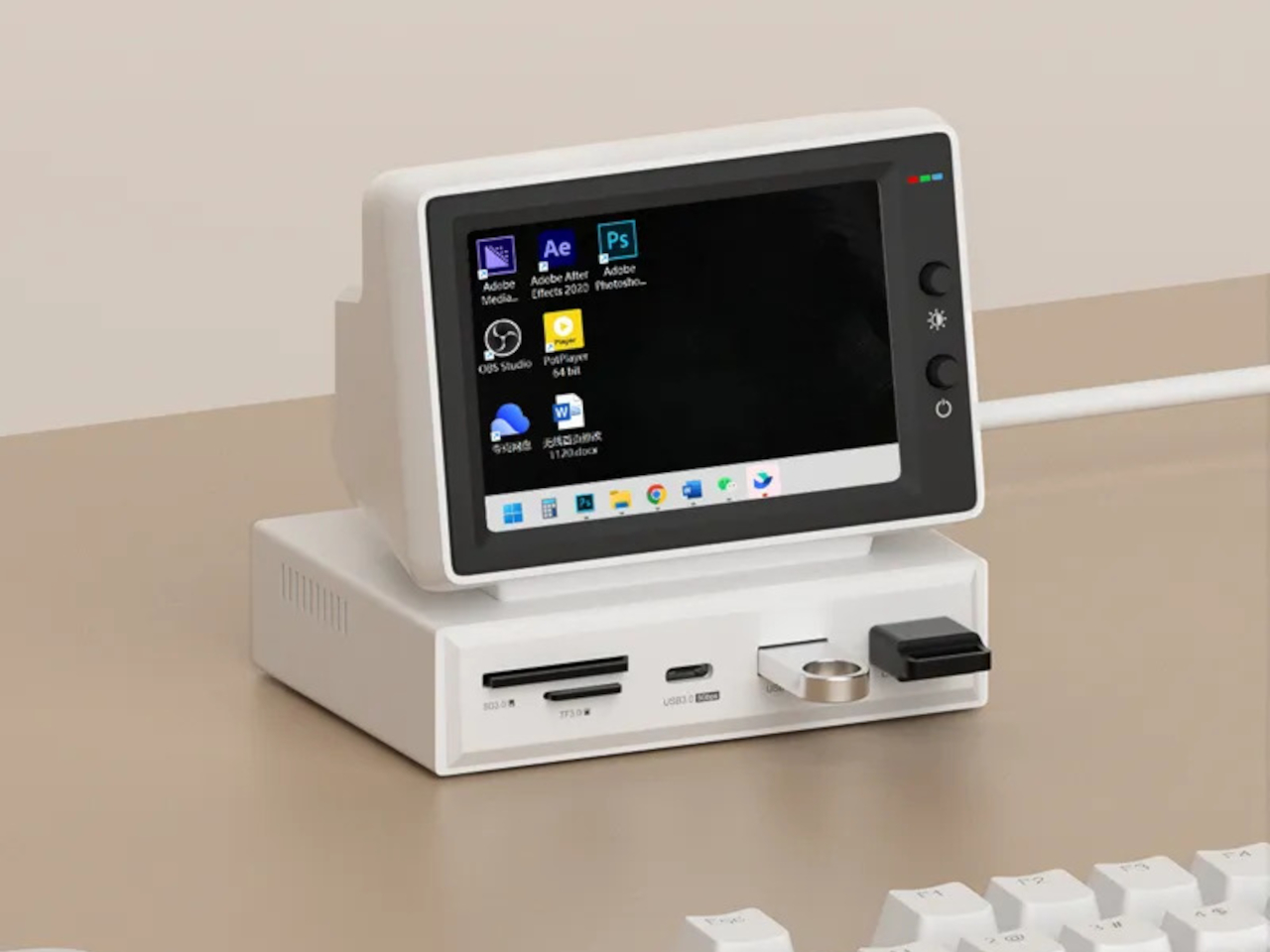 computer，Minimum horizontal bar height，Retro Design ，Port Expansion，Second Screen，