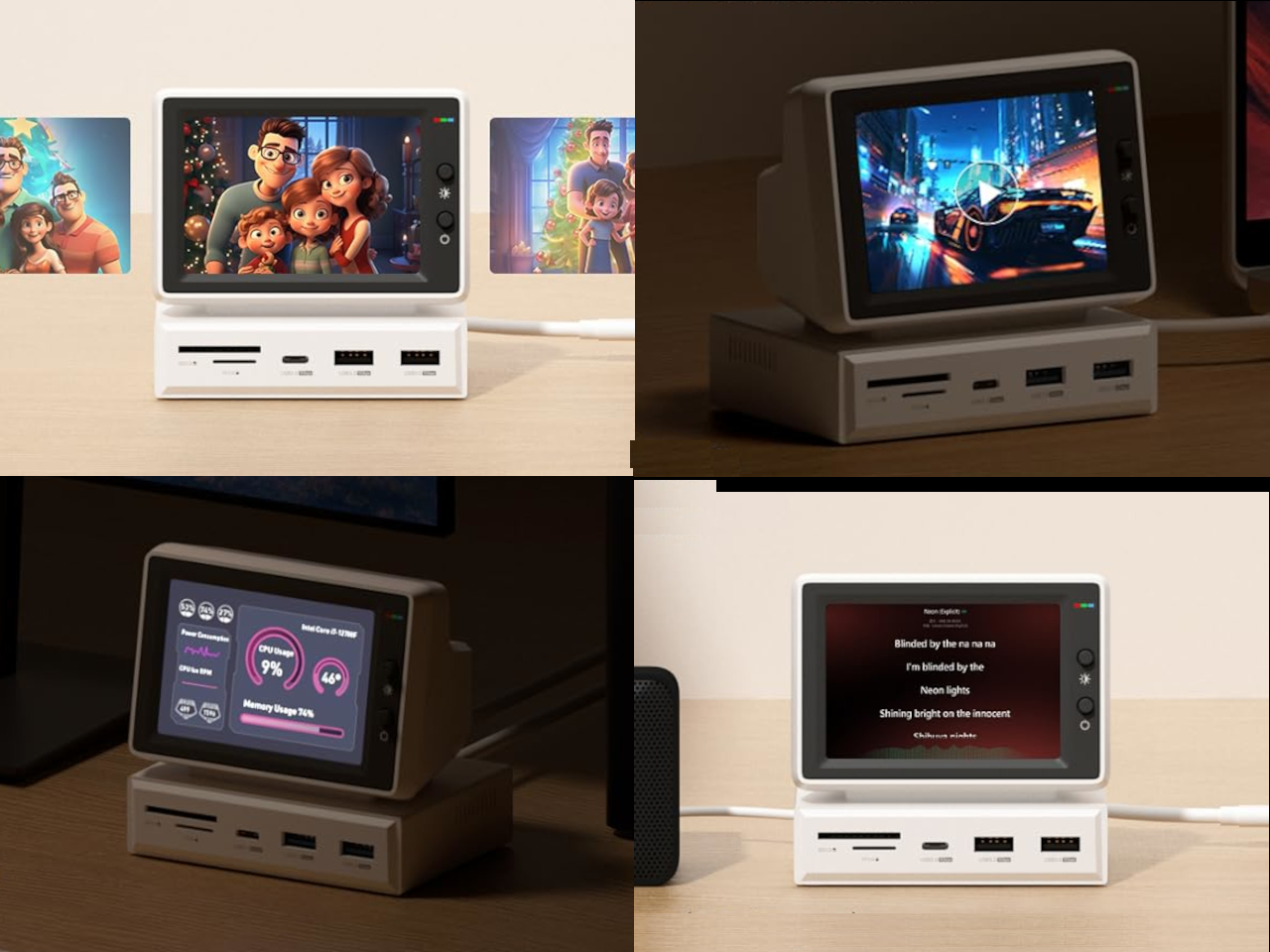 computer，Minimum horizontal bar height，Retro Design ，Port Expansion，Second Screen，