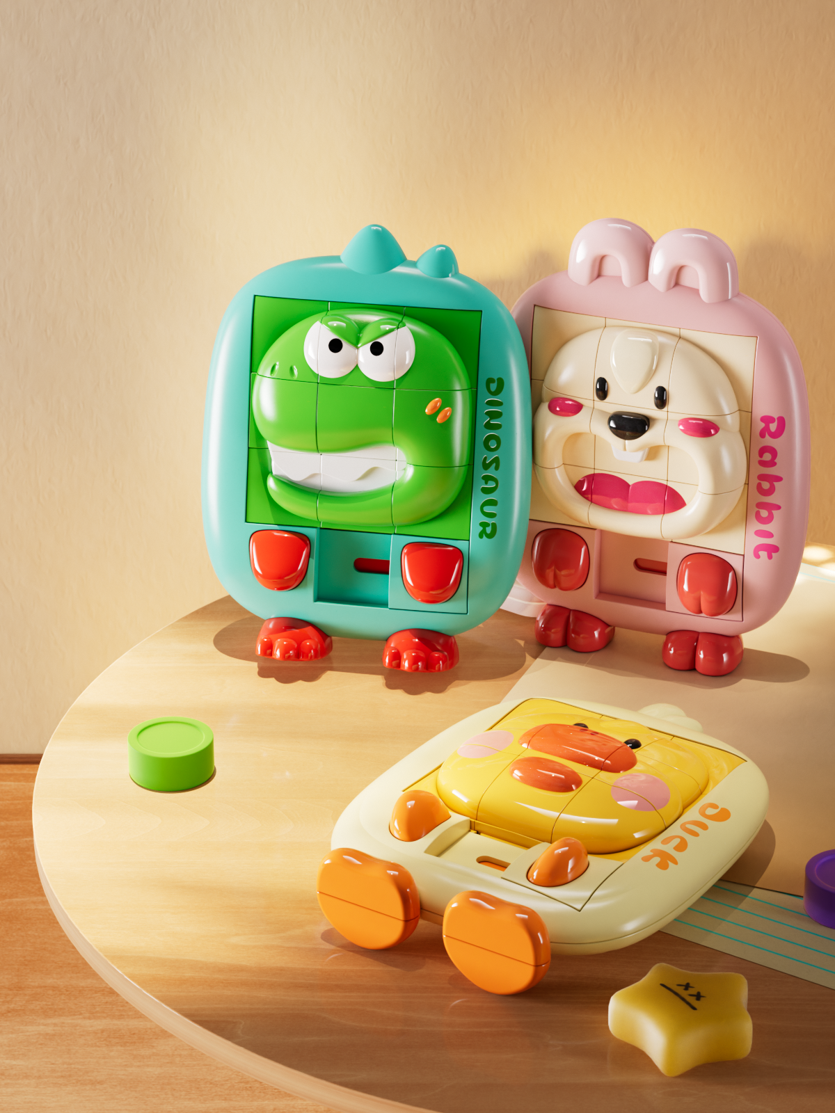 3D design，Modeling and rendering，Klotski，product design，packing design，Product animation，e-commerce diagram design，Toy design，