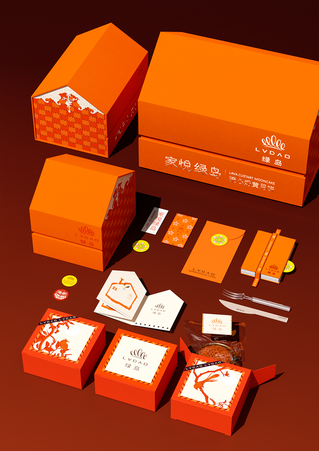 packing design，Gift box design，Mid Autumn Festival gift box，Brand design，Appearance design，Box design，packing，product design，