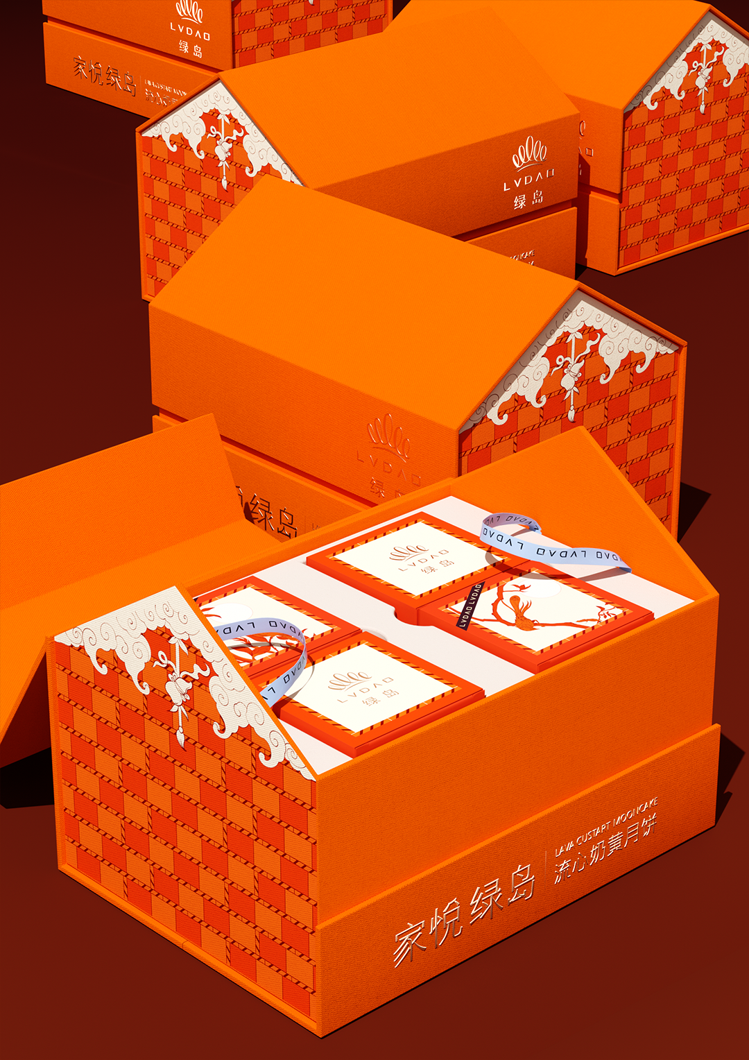 packing design，Gift box design，Mid Autumn Festival gift box，Brand design，Appearance design，Box design，packing，product design，