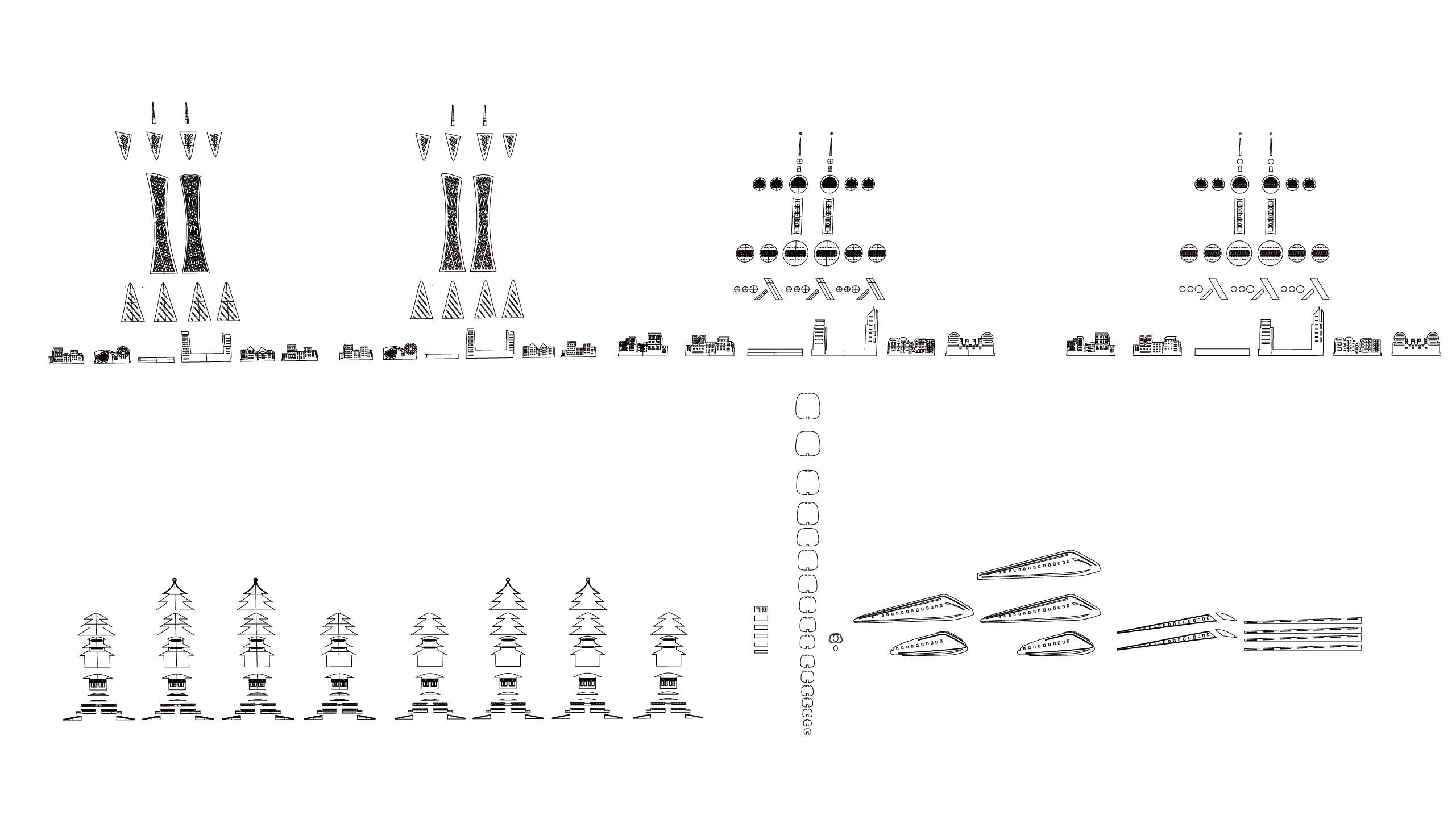 Greeting card，National Rite，Cultural and creative design，Canton Tower，Temple of Heaven，Oriental Pearl，Motor car，