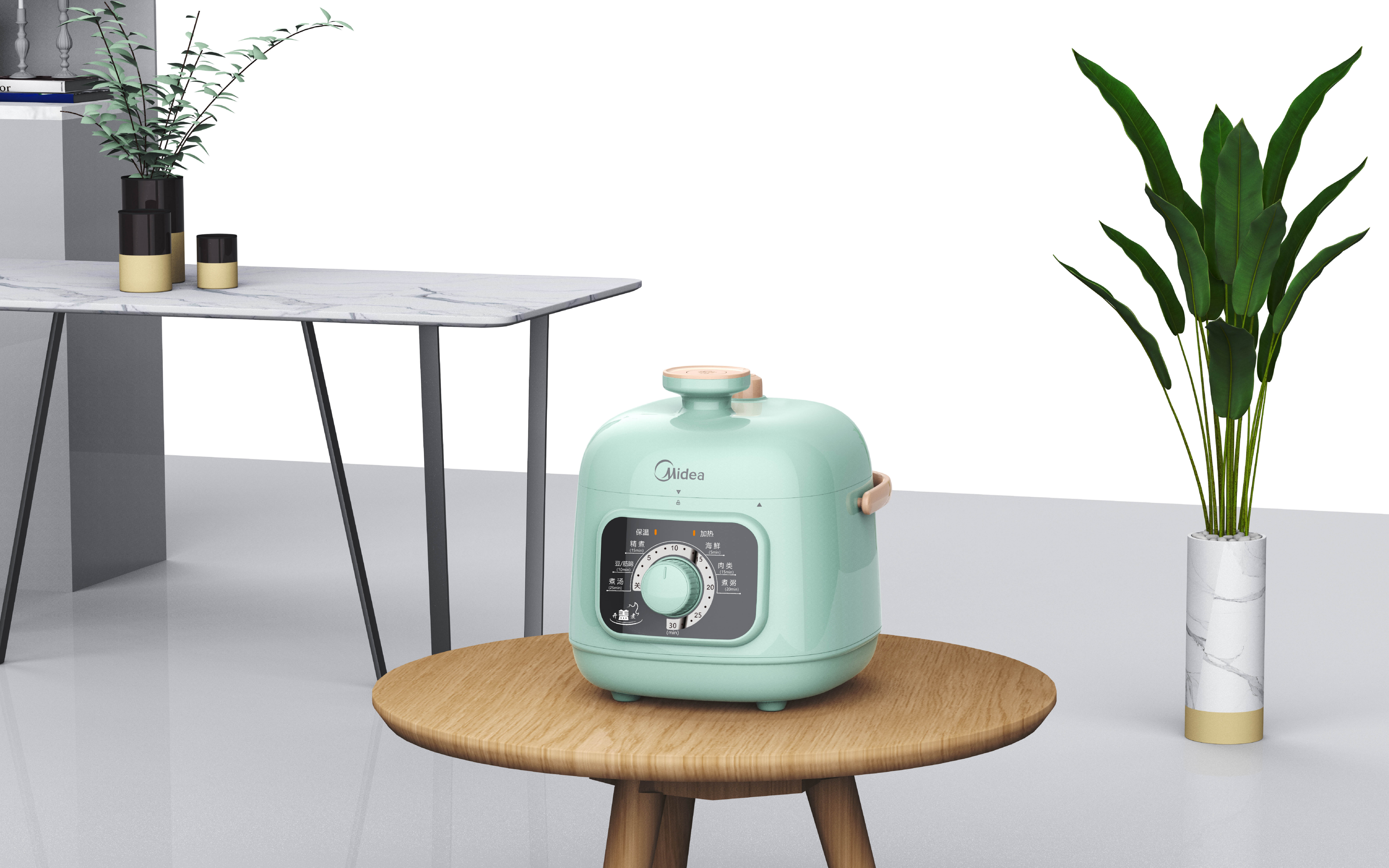 For the beauty of the design compact (small capacity) electric pressure cooker，