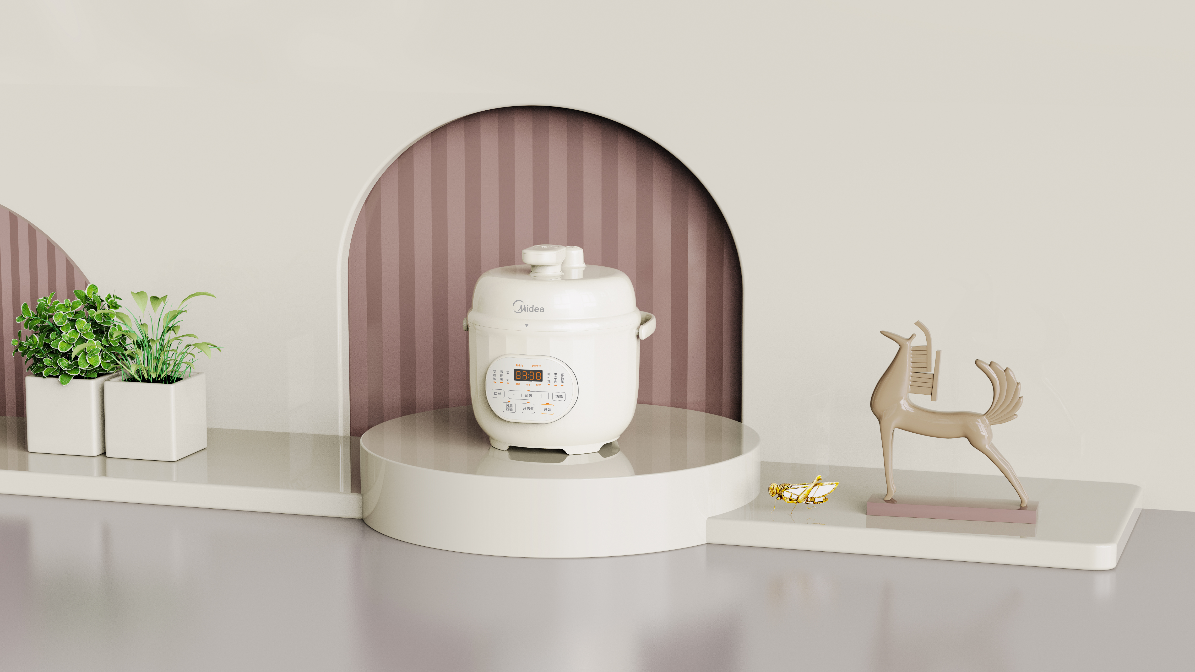 For the beauty of the design compact (small capacity) electric pressure cooker，